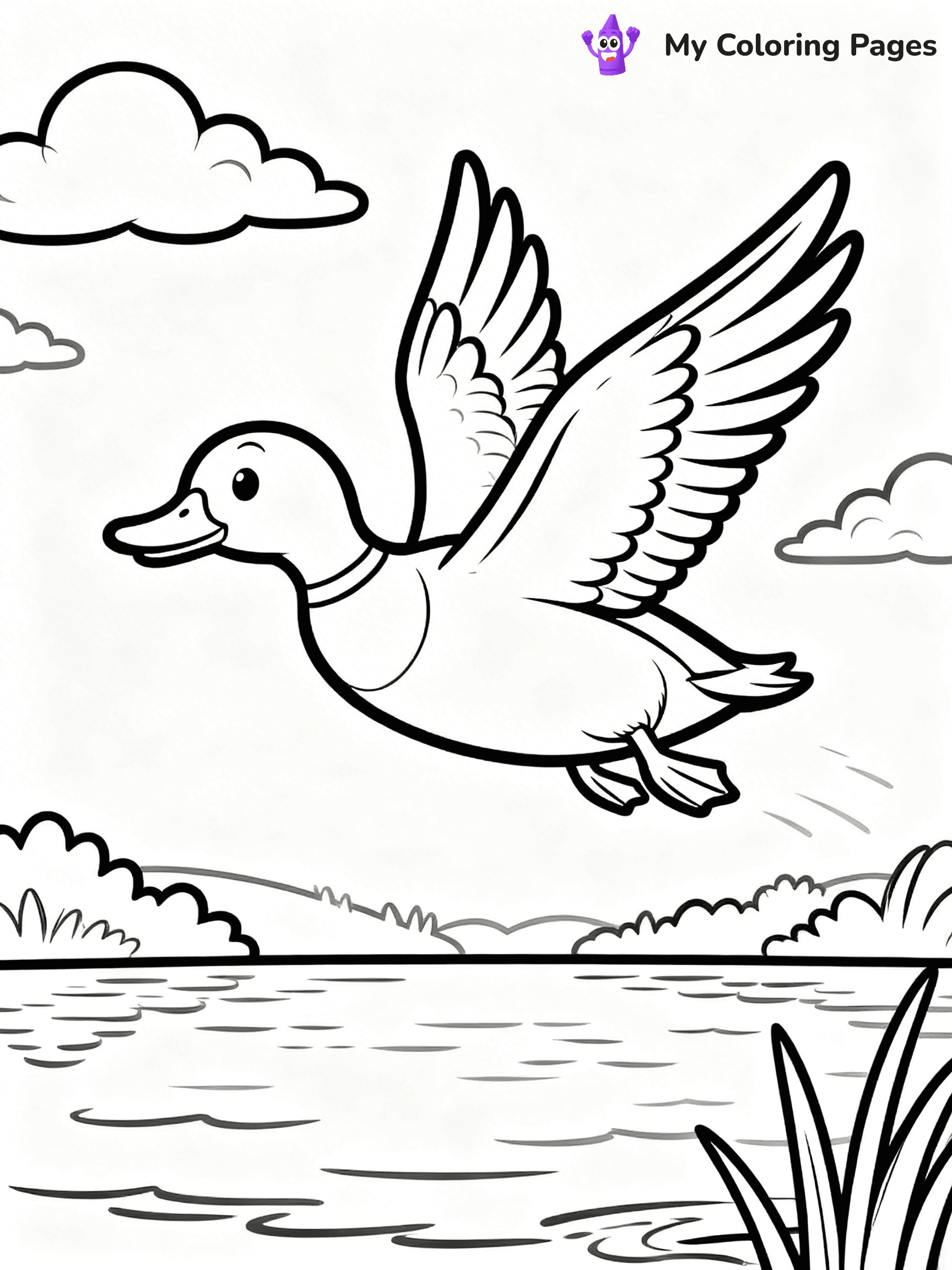 Mallard Duck Coloring Pages - 11