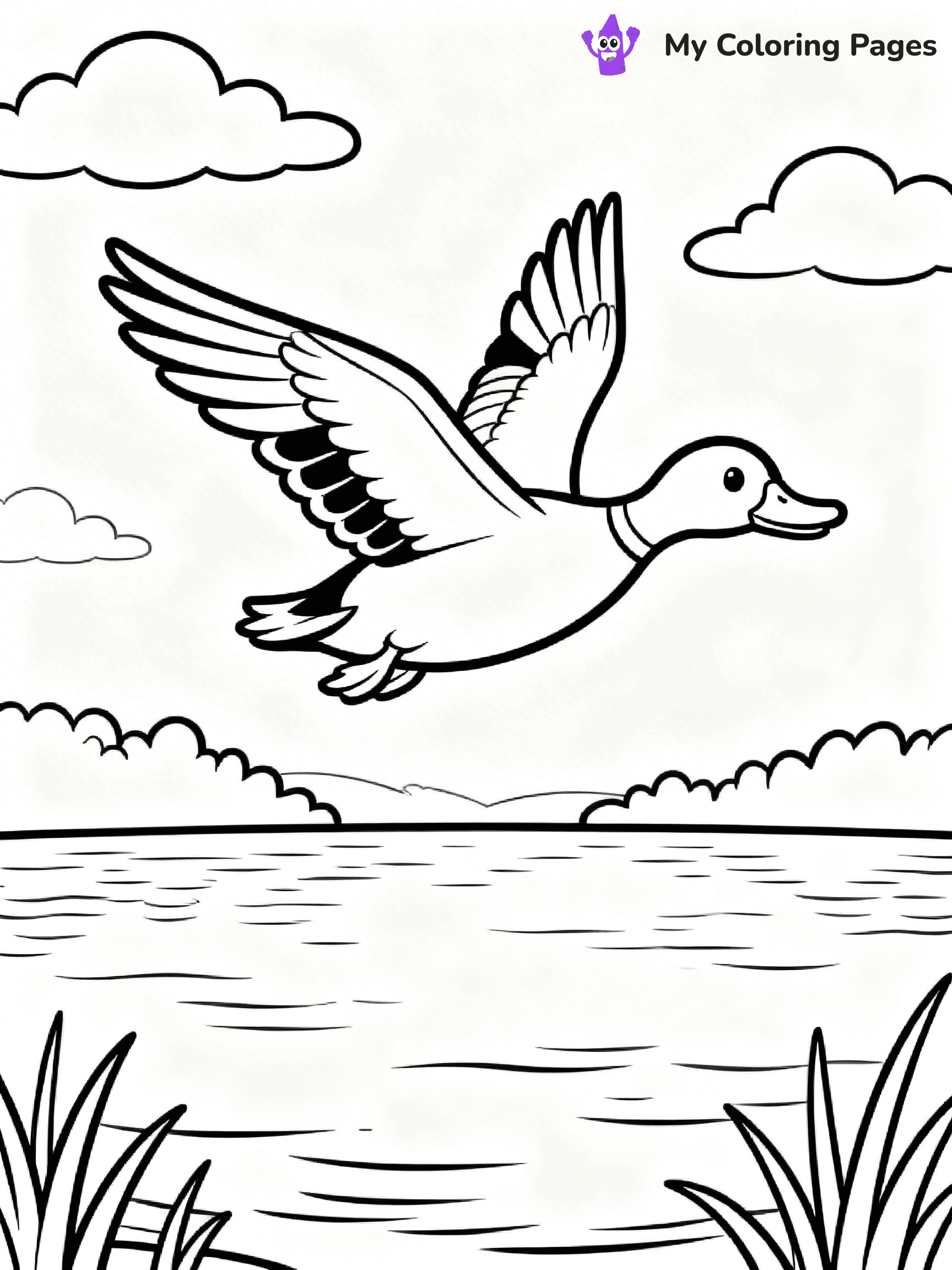 Mallard Duck Coloring Pages - 9