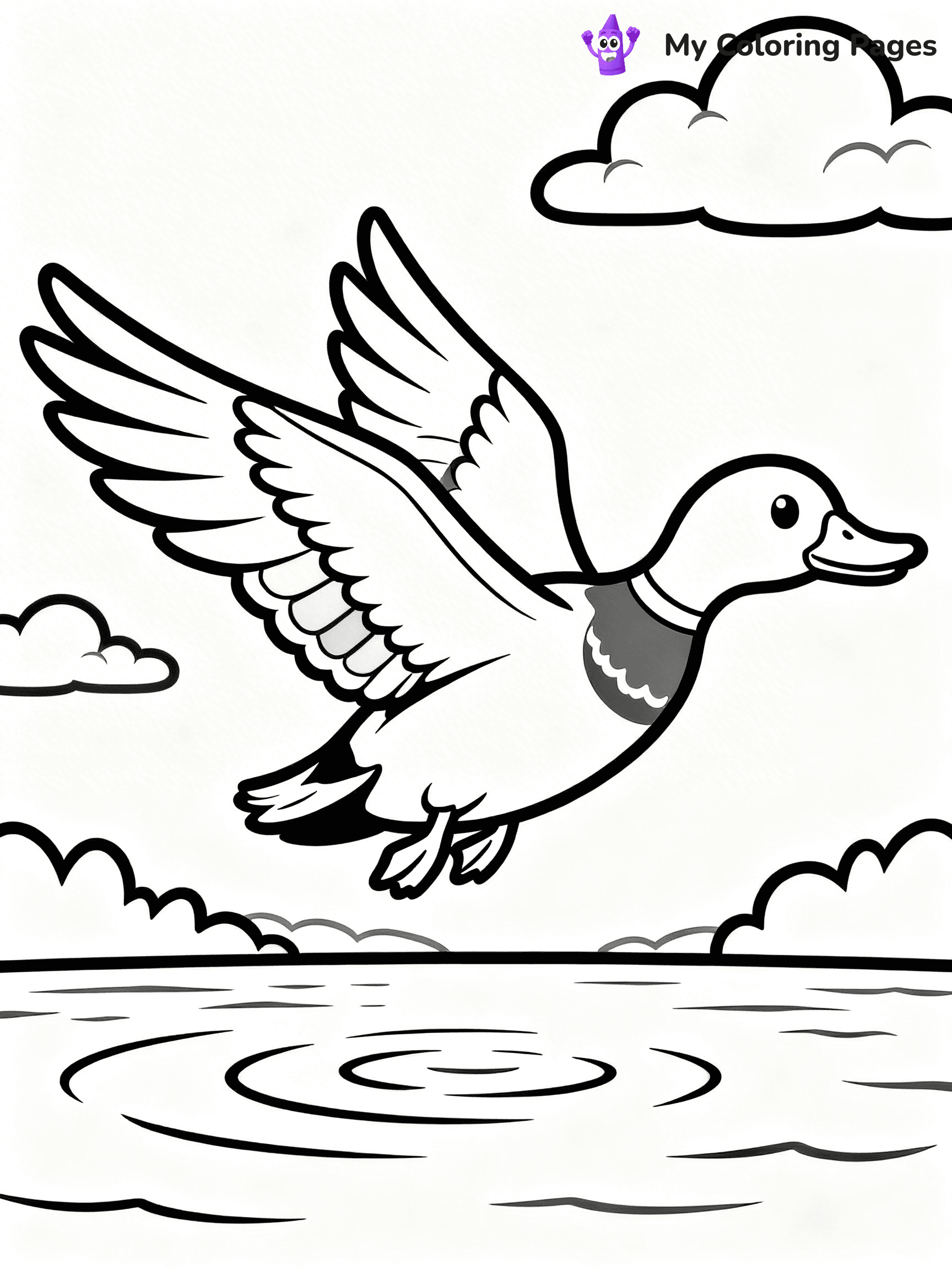 Mallard Duck Coloring Pages - 8