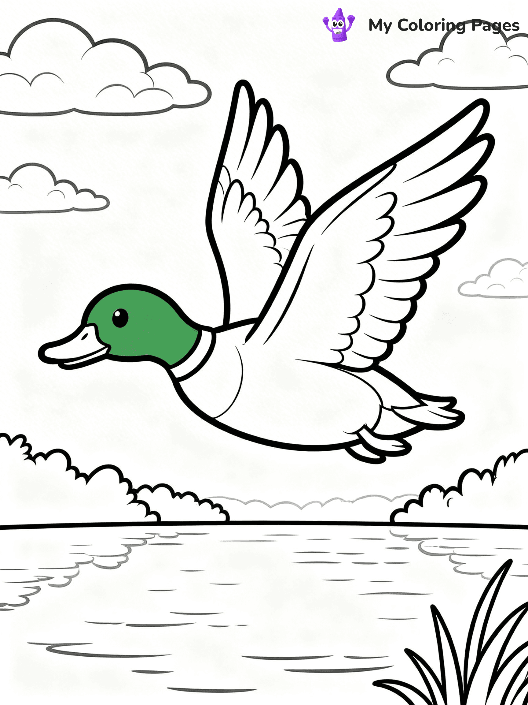 Mallard Duck Coloring Pages - 7
