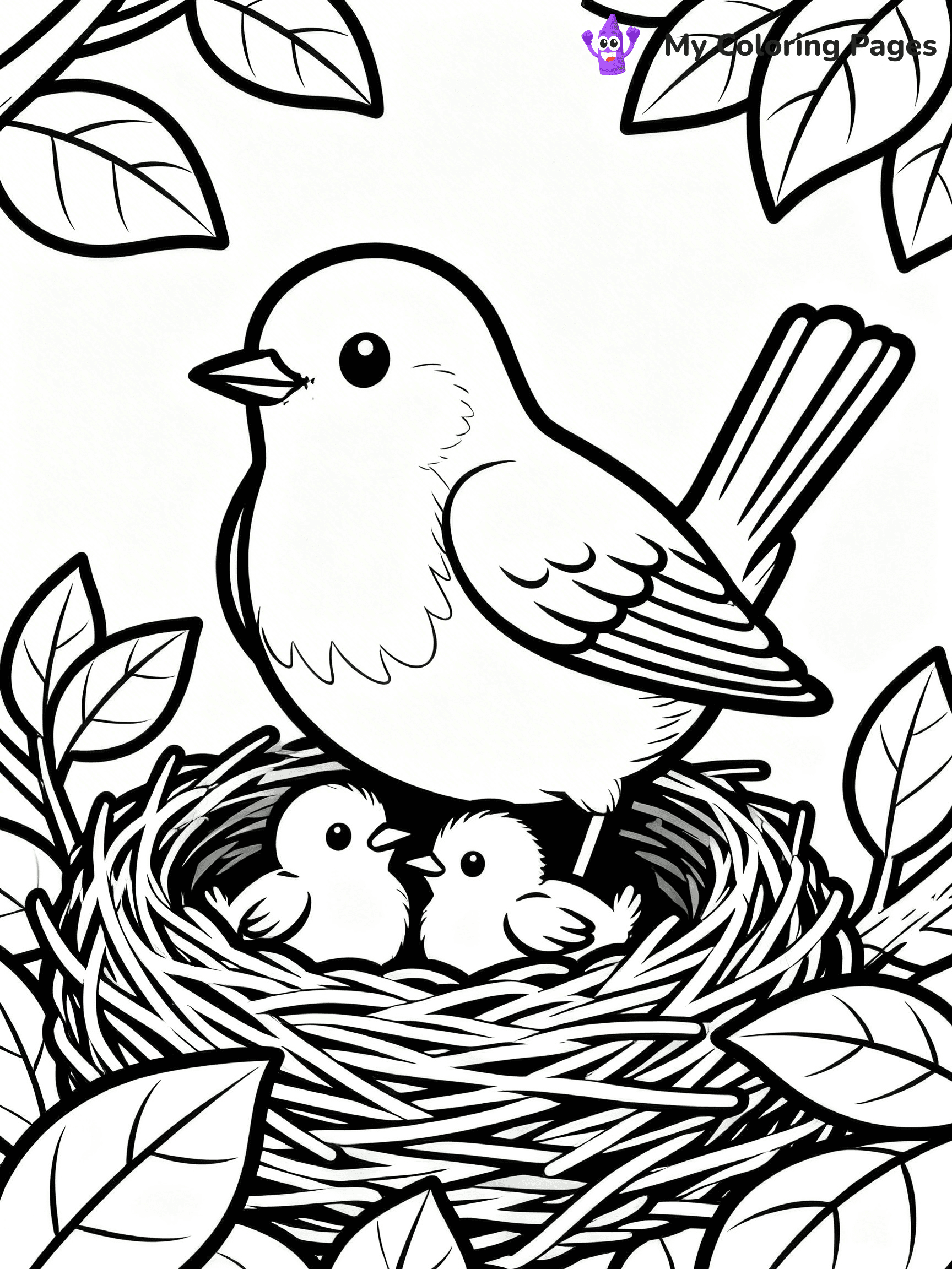 Robin Coloring Pages - 34