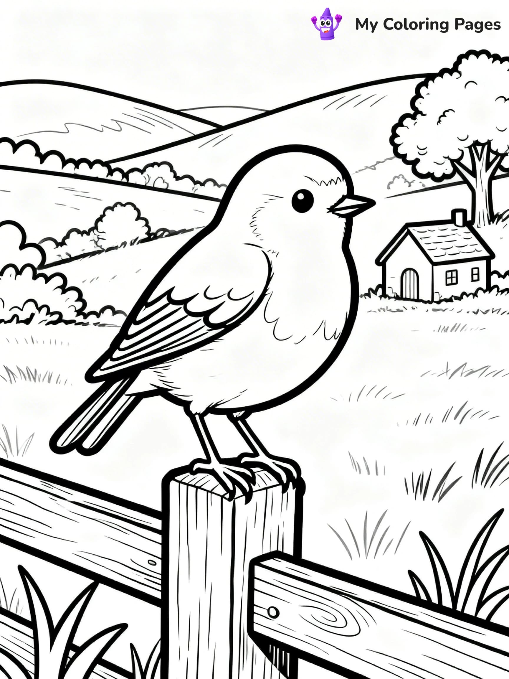 Robin Coloring Pages - 12