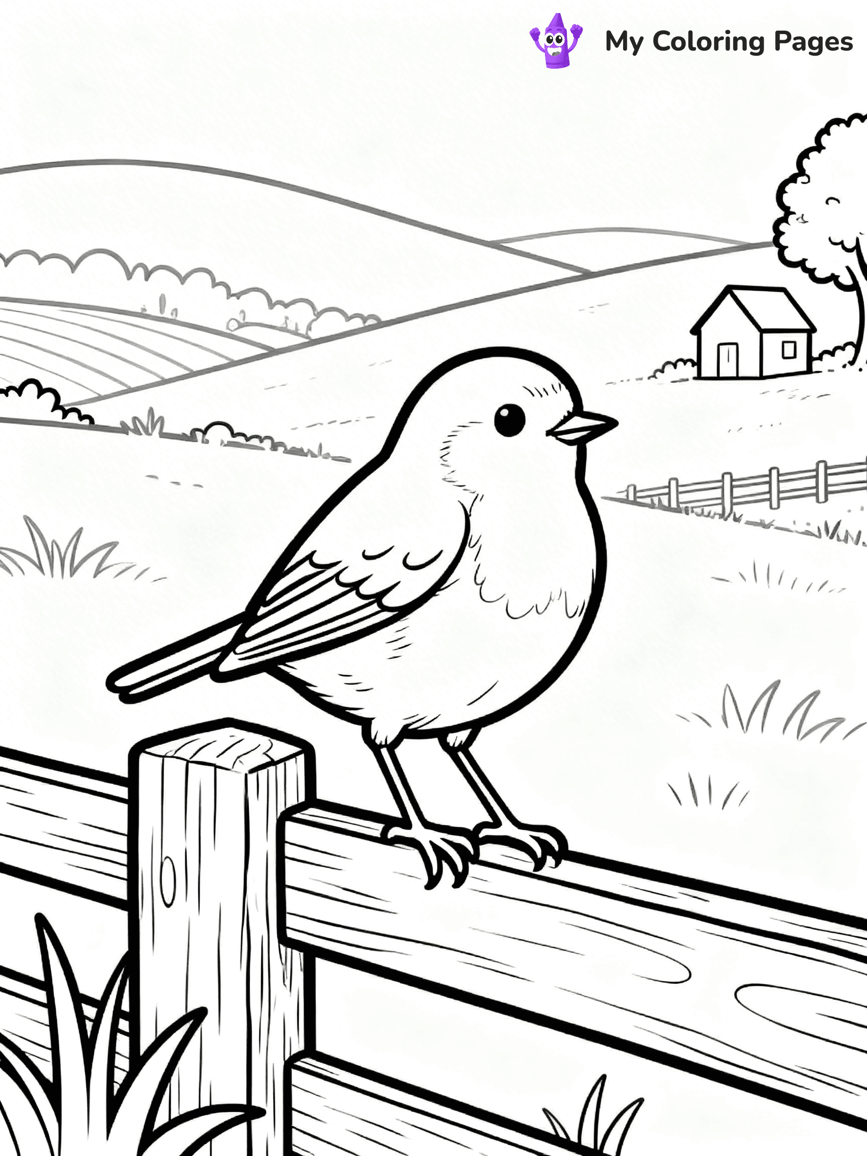 Robin Coloring Pages - 11