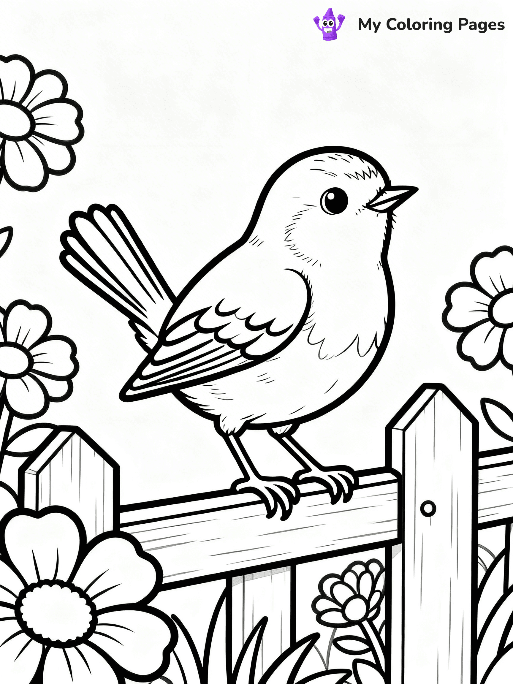 Robin Coloring Pages - 9