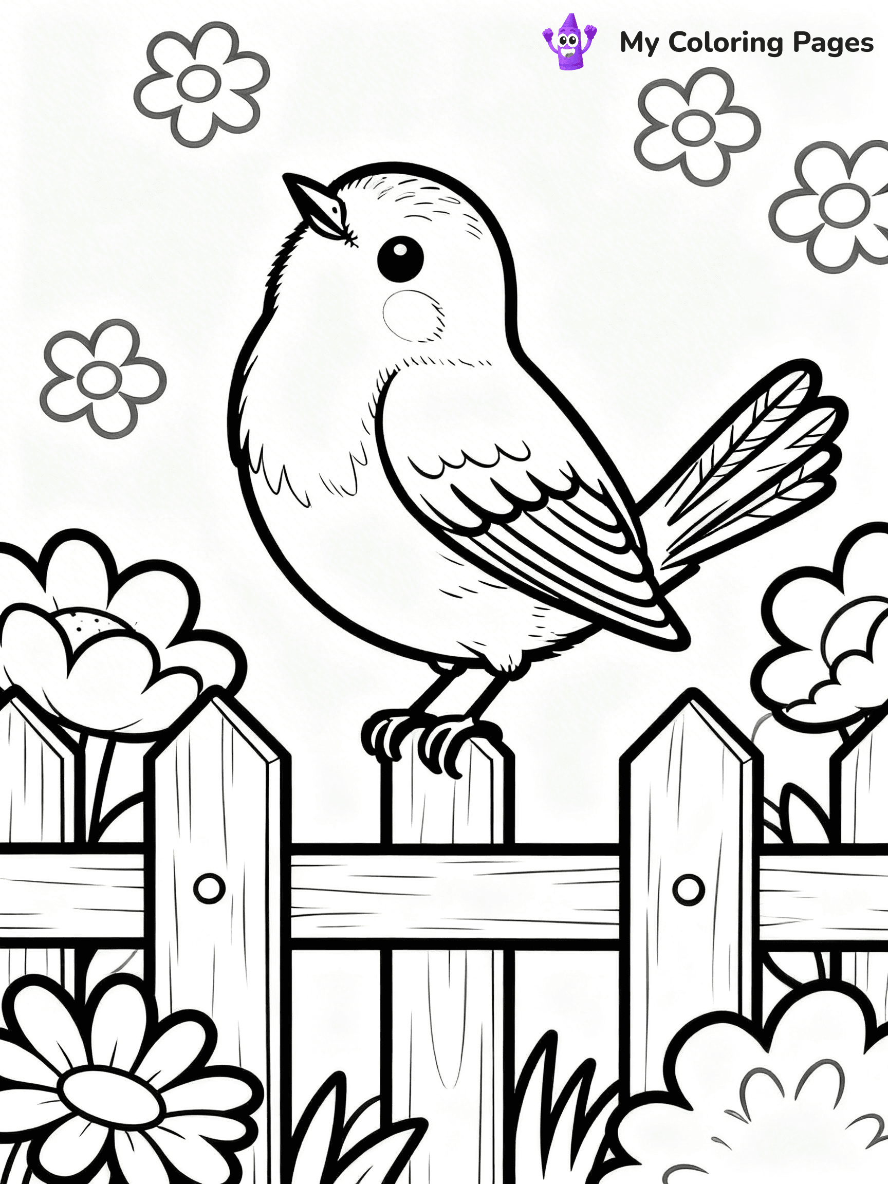 Robin Coloring Pages - 8
