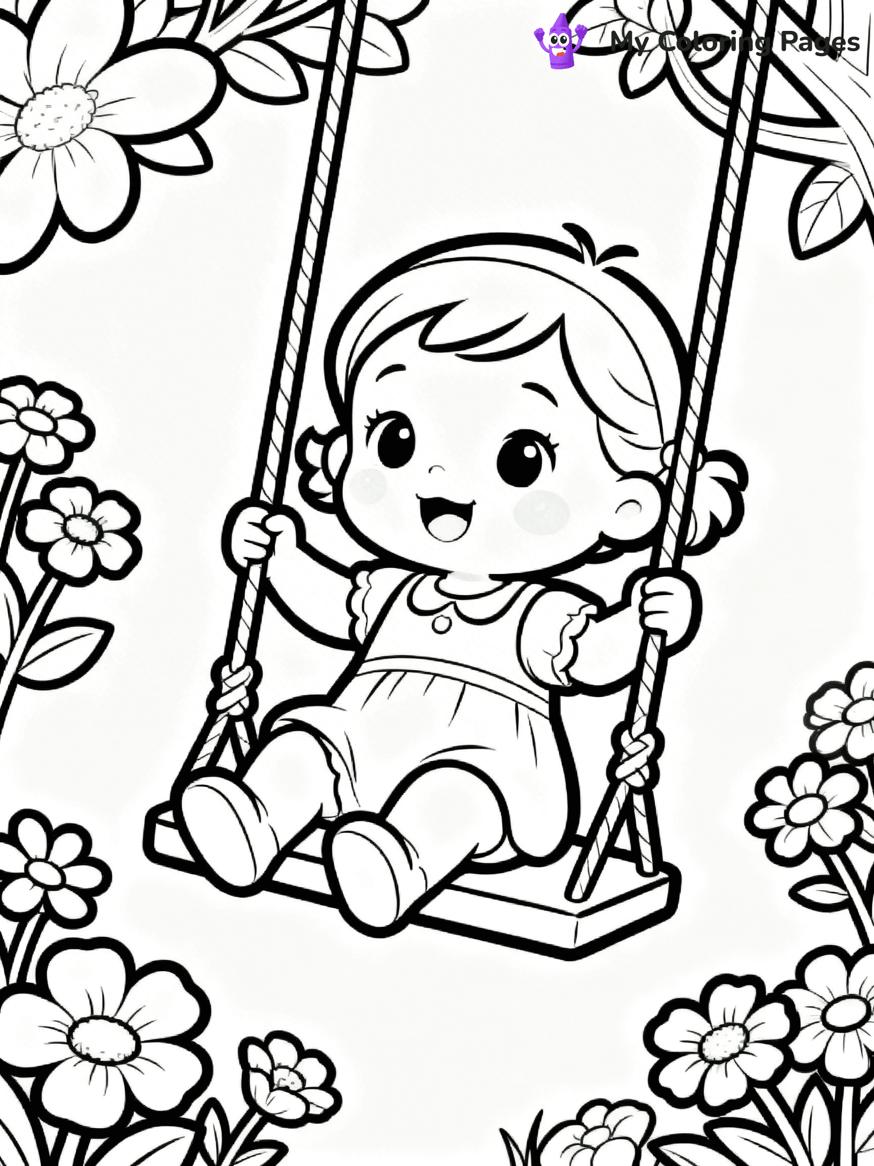 Baby Girl Coloring Pages - 24