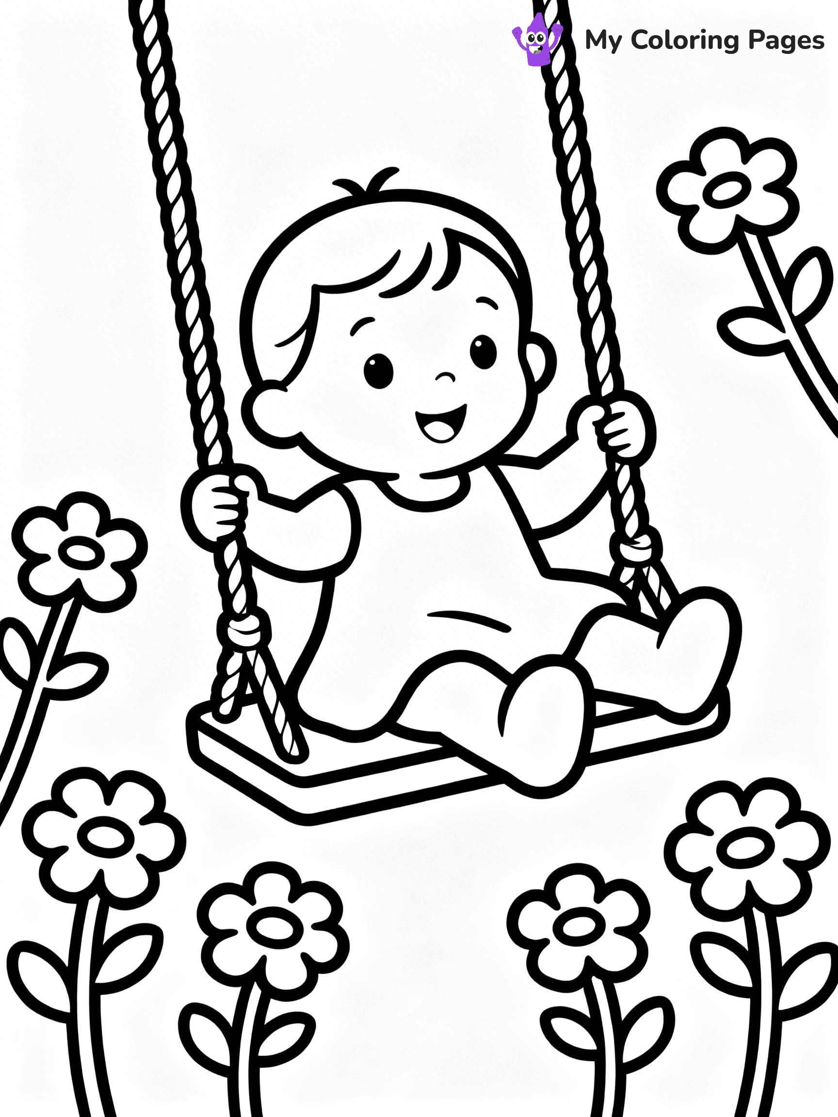 Baby Girl Coloring Pages - 21