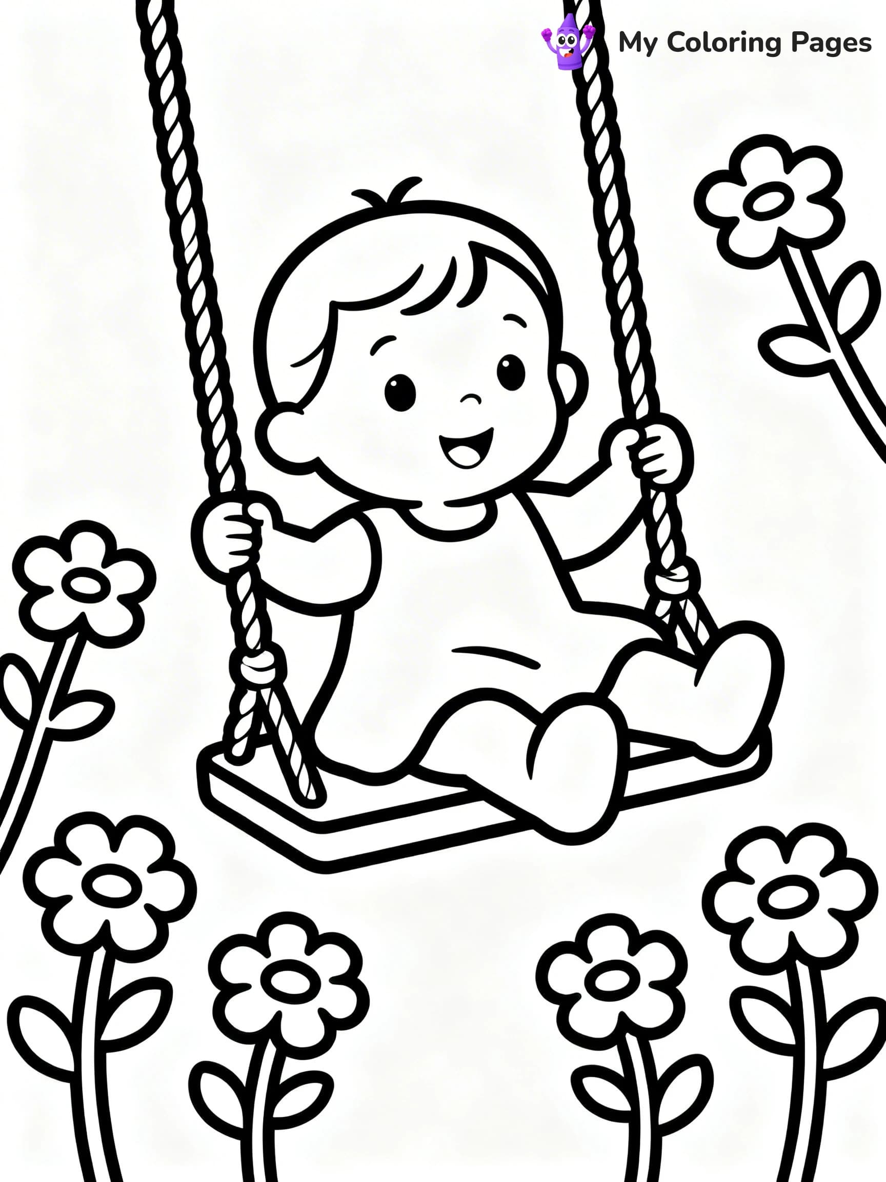 Baby Girl Coloring Pages - 21