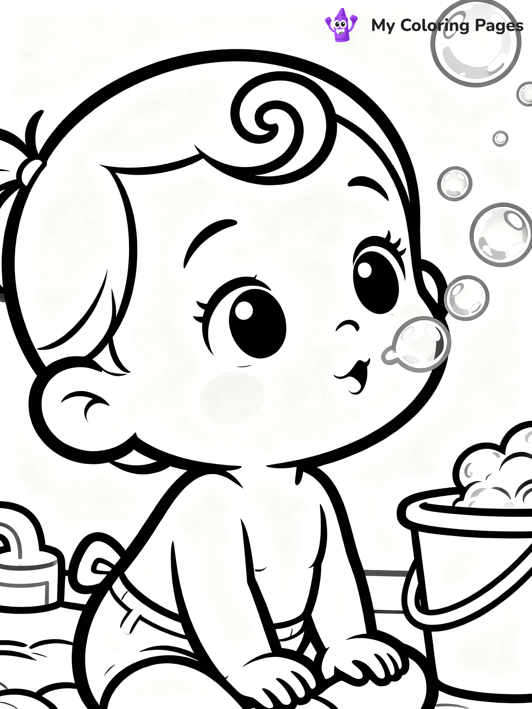 Baby Girl Coloring Pages - 19