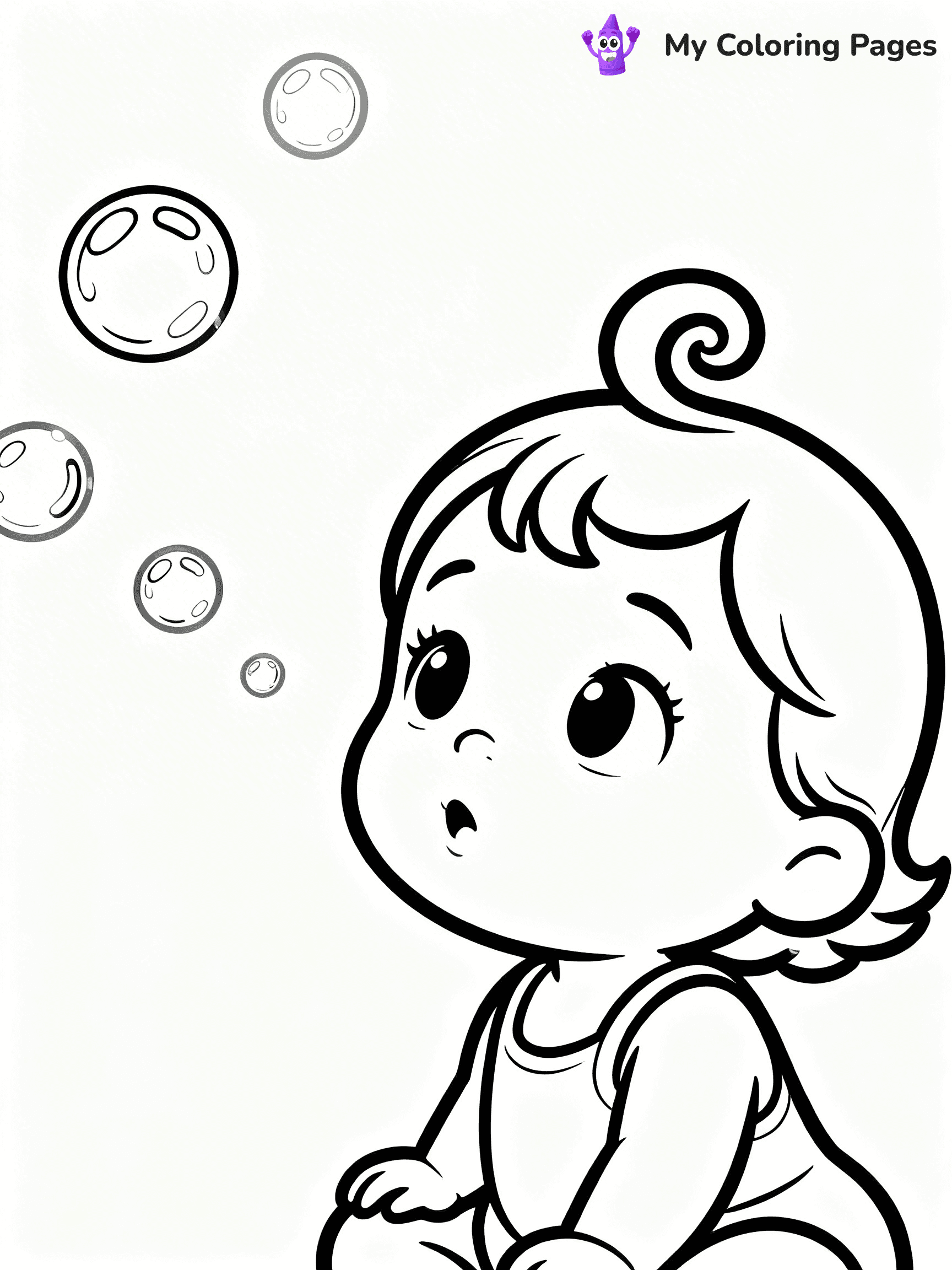 Baby Girl Coloring Pages - 16