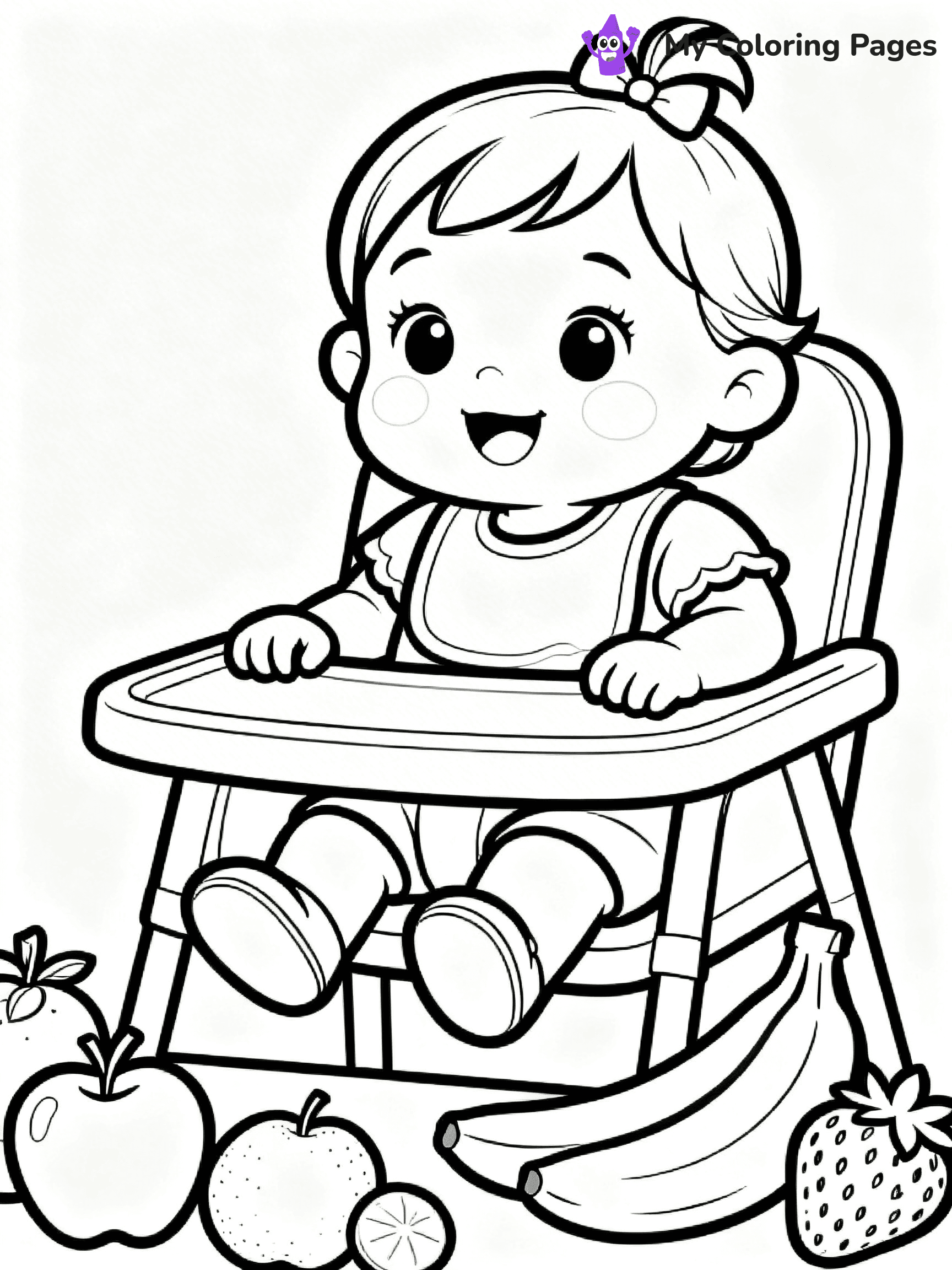 Baby Girl Coloring Pages - 7