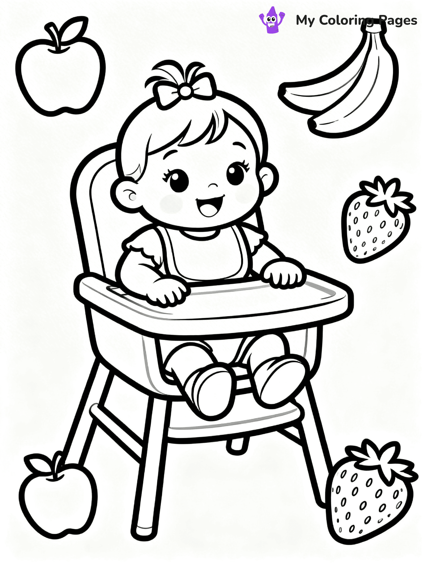 Baby Girl Coloring Pages - 6