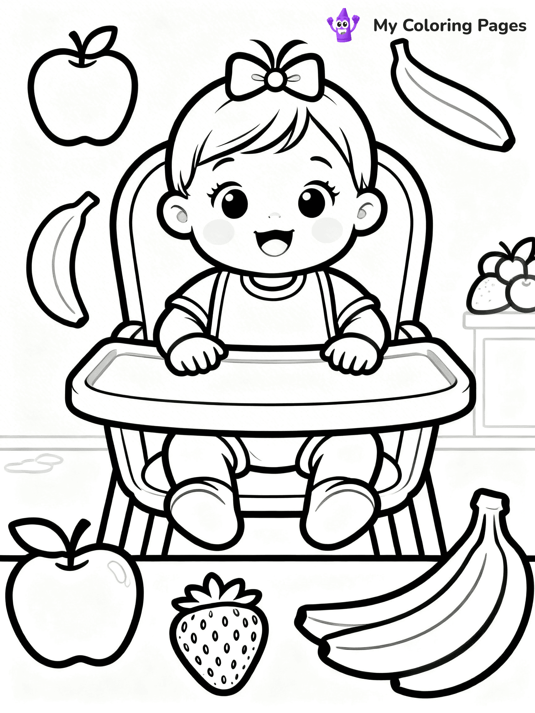 Baby Girl Coloring Pages - 5
