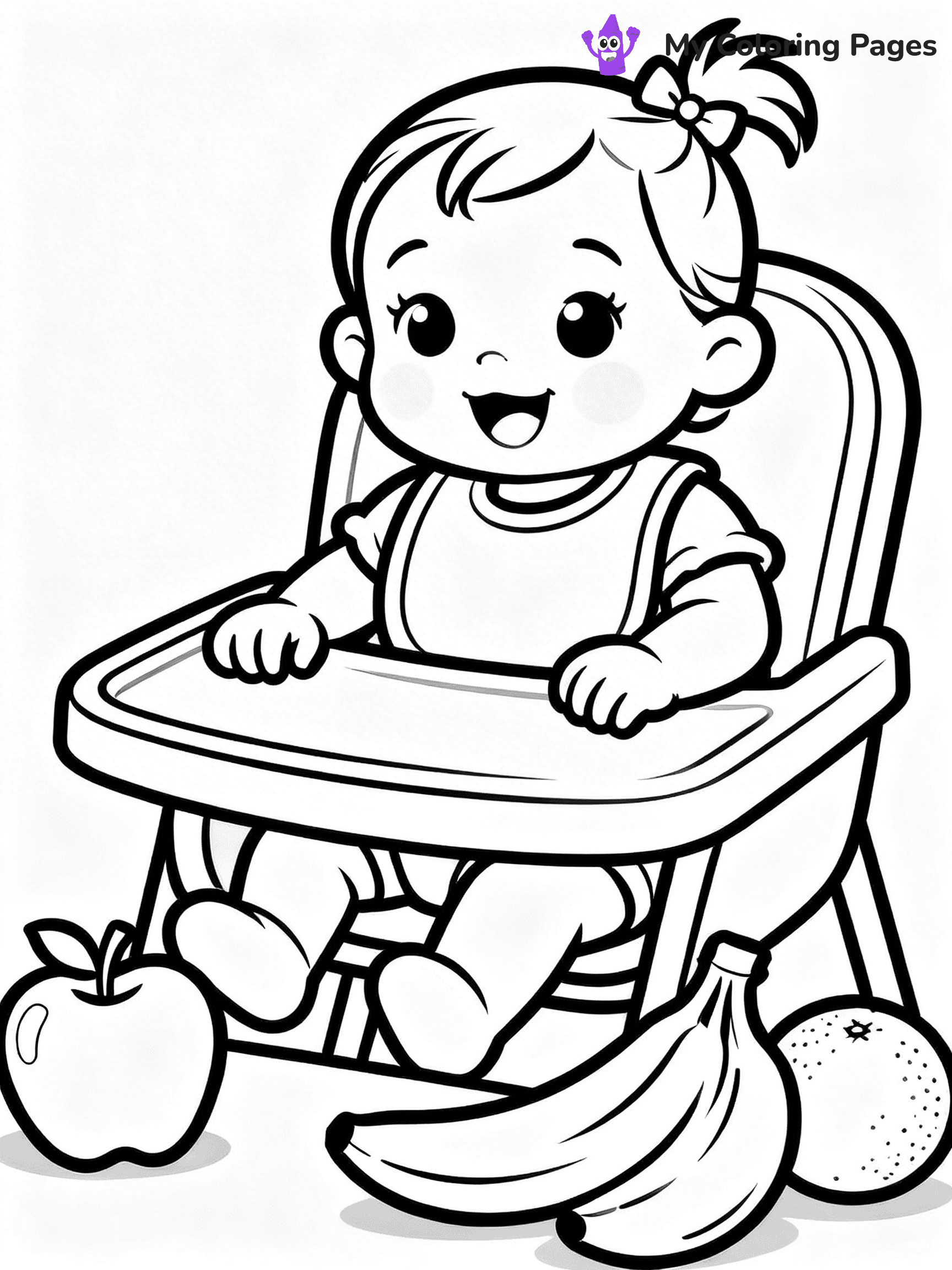 Baby Girl Coloring Pages - 4