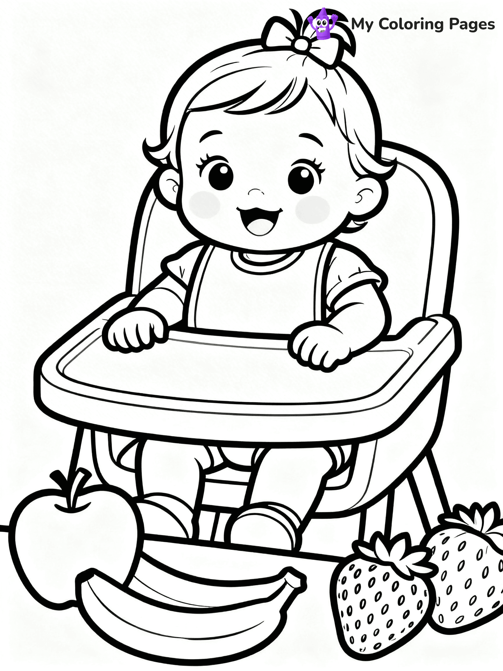 Baby Girl Coloring Pages - 2