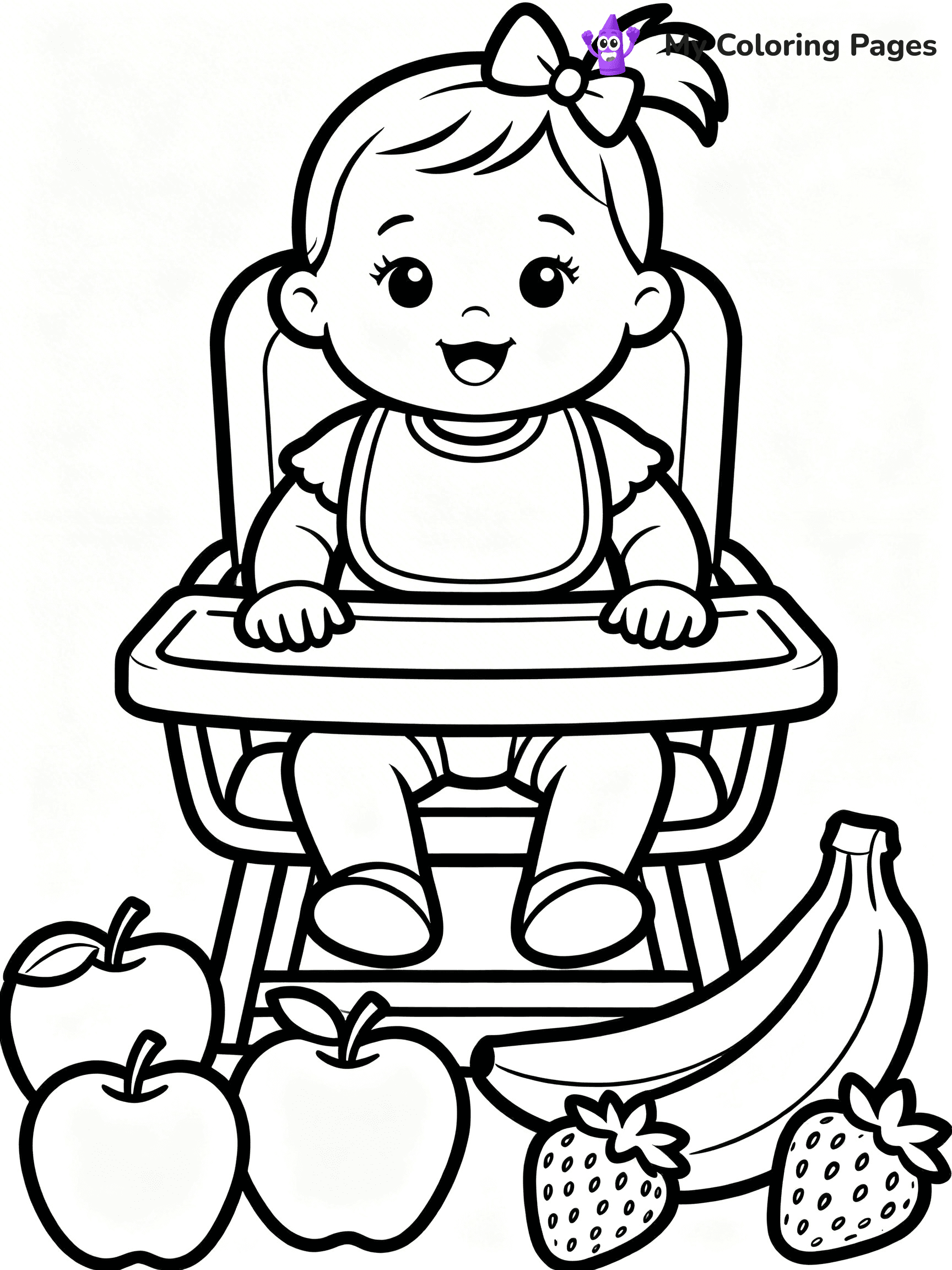 Baby Girl Coloring Pages - 1