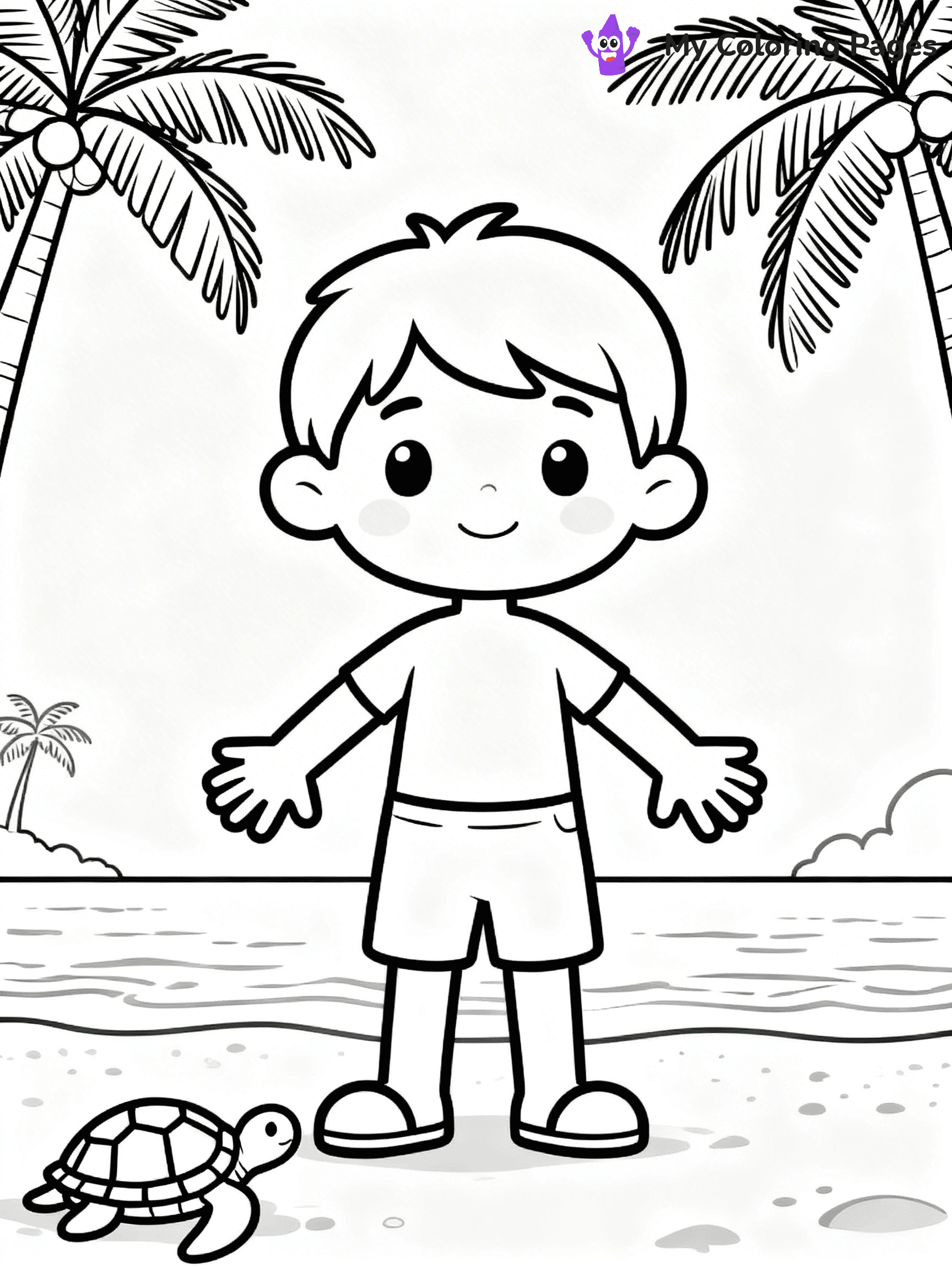 Beach Coloring Pages - 3
