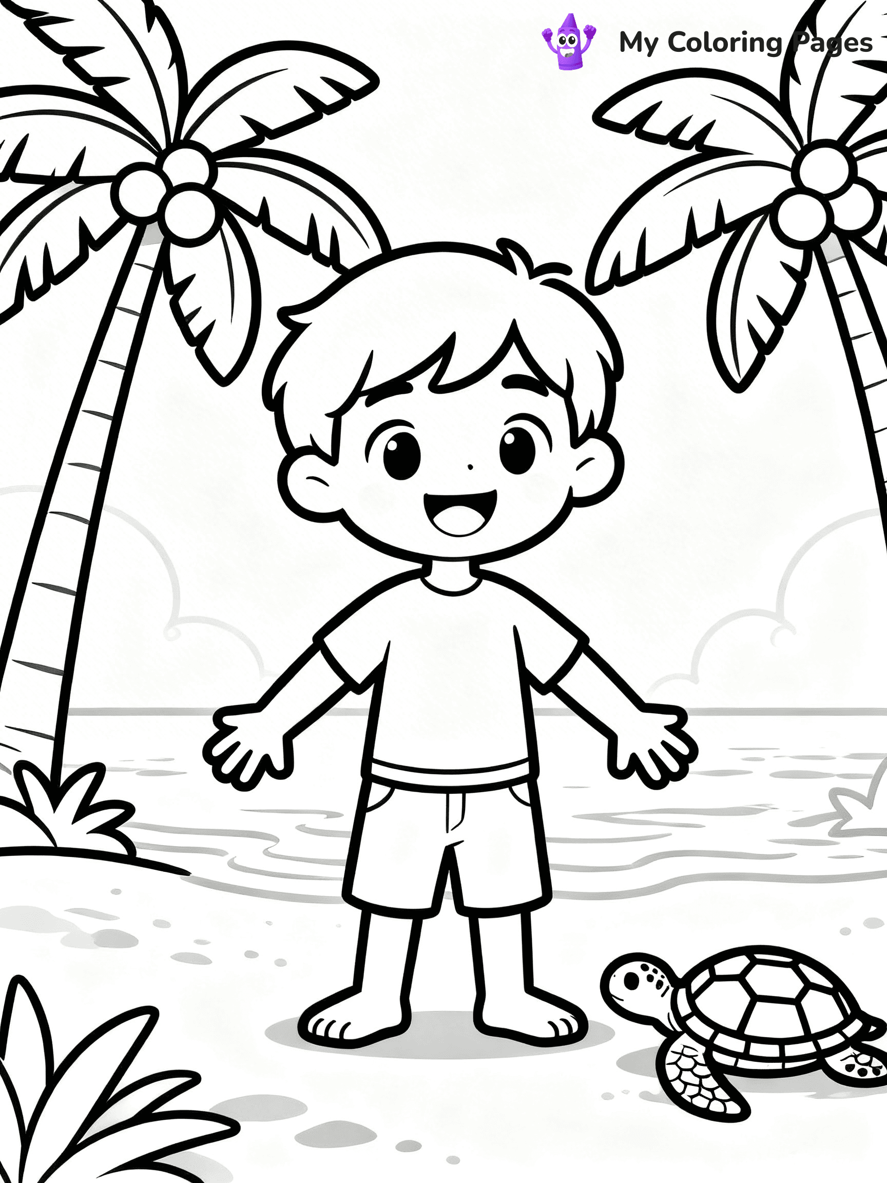 Beach Coloring Pages - 2