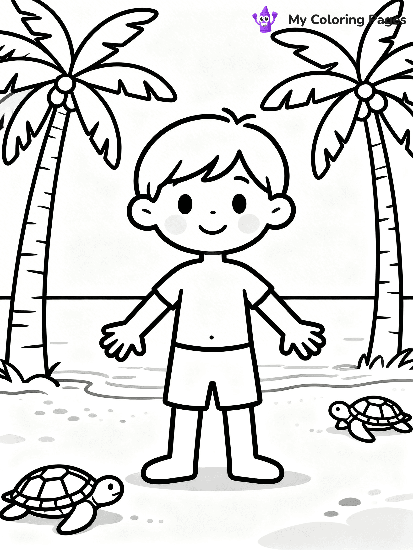 Beach Coloring Pages - 1