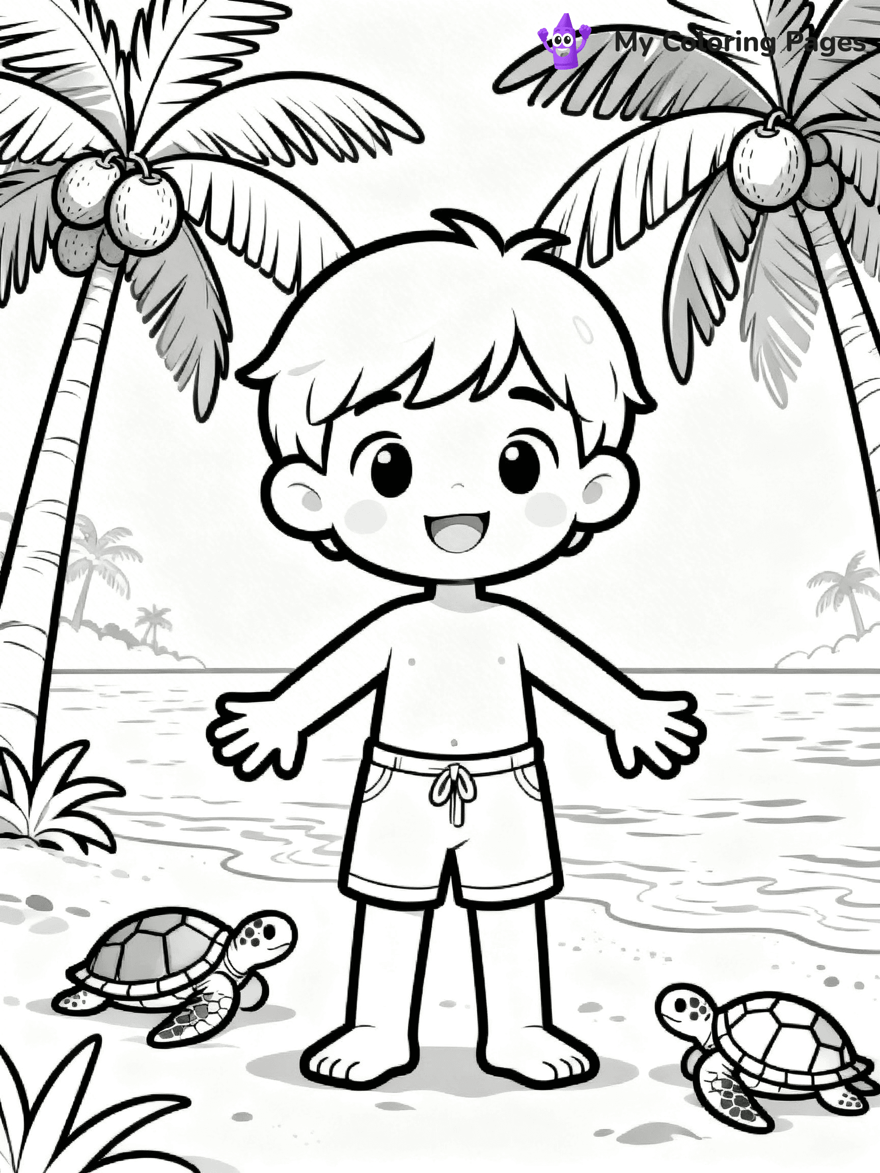 Beach Coloring Pages - 12