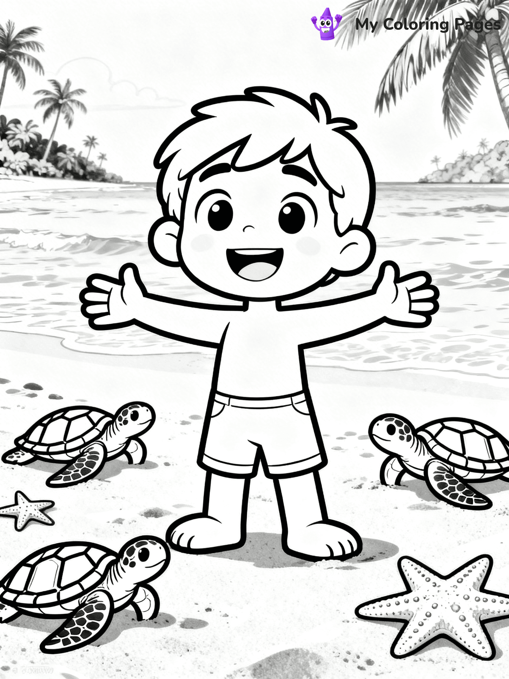 Beach Coloring Pages - 4