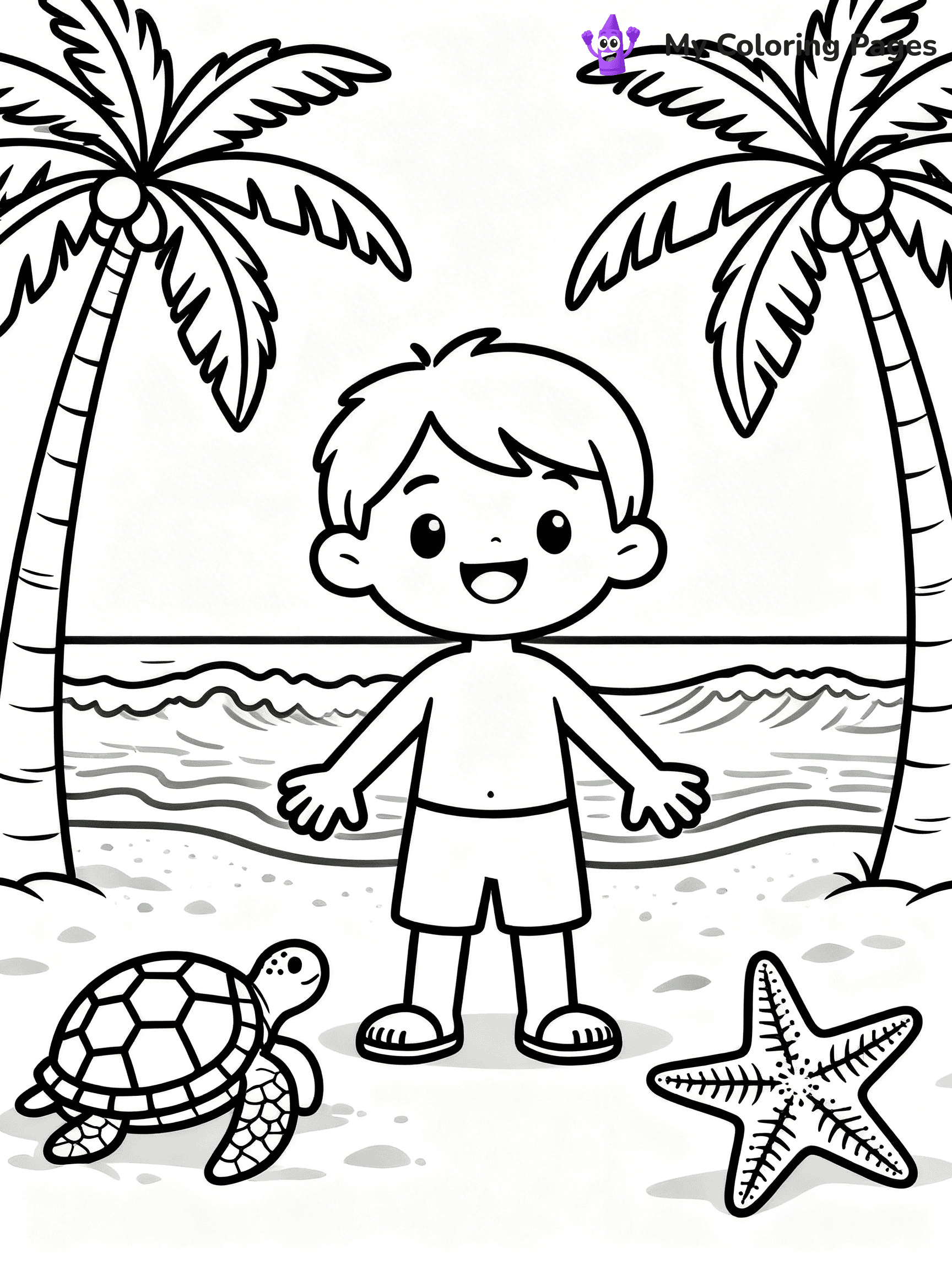 Beach Coloring Pages - 3