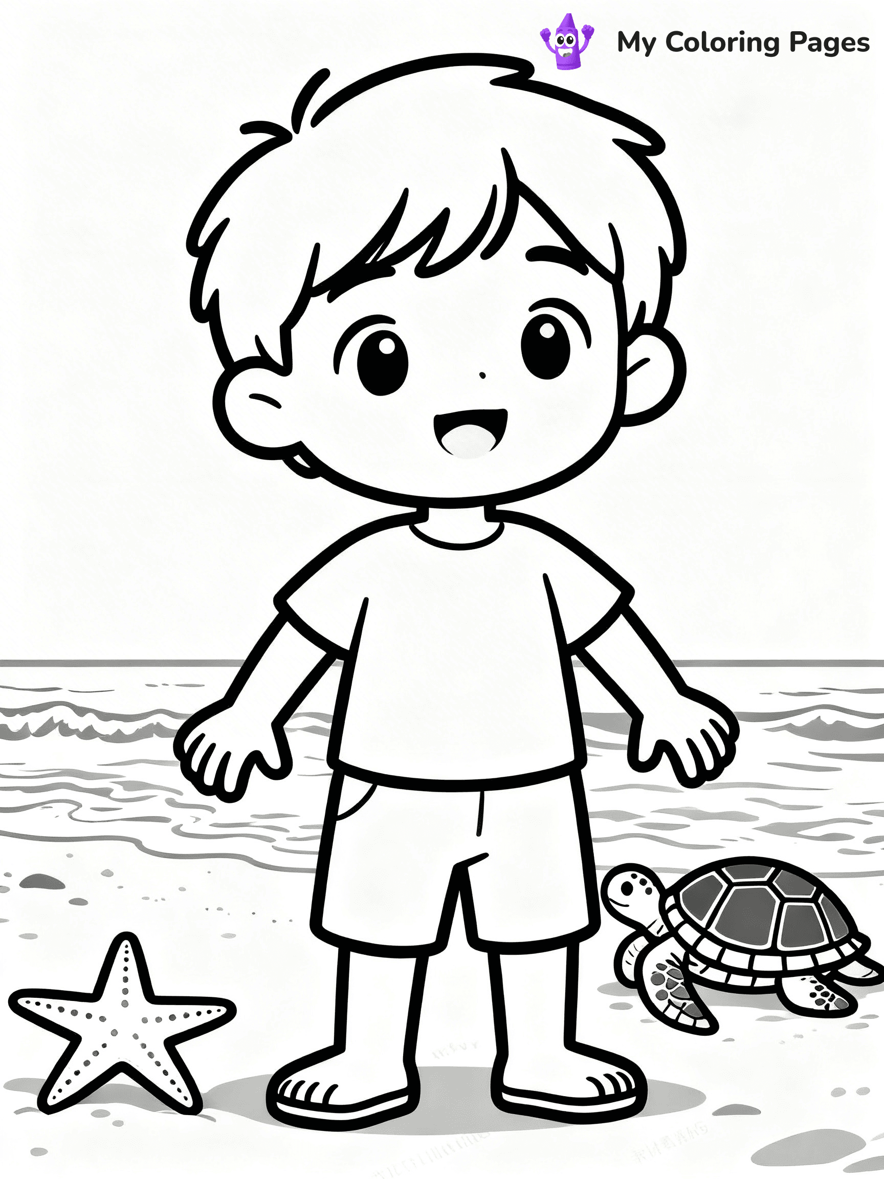 Beach Coloring Pages - 2