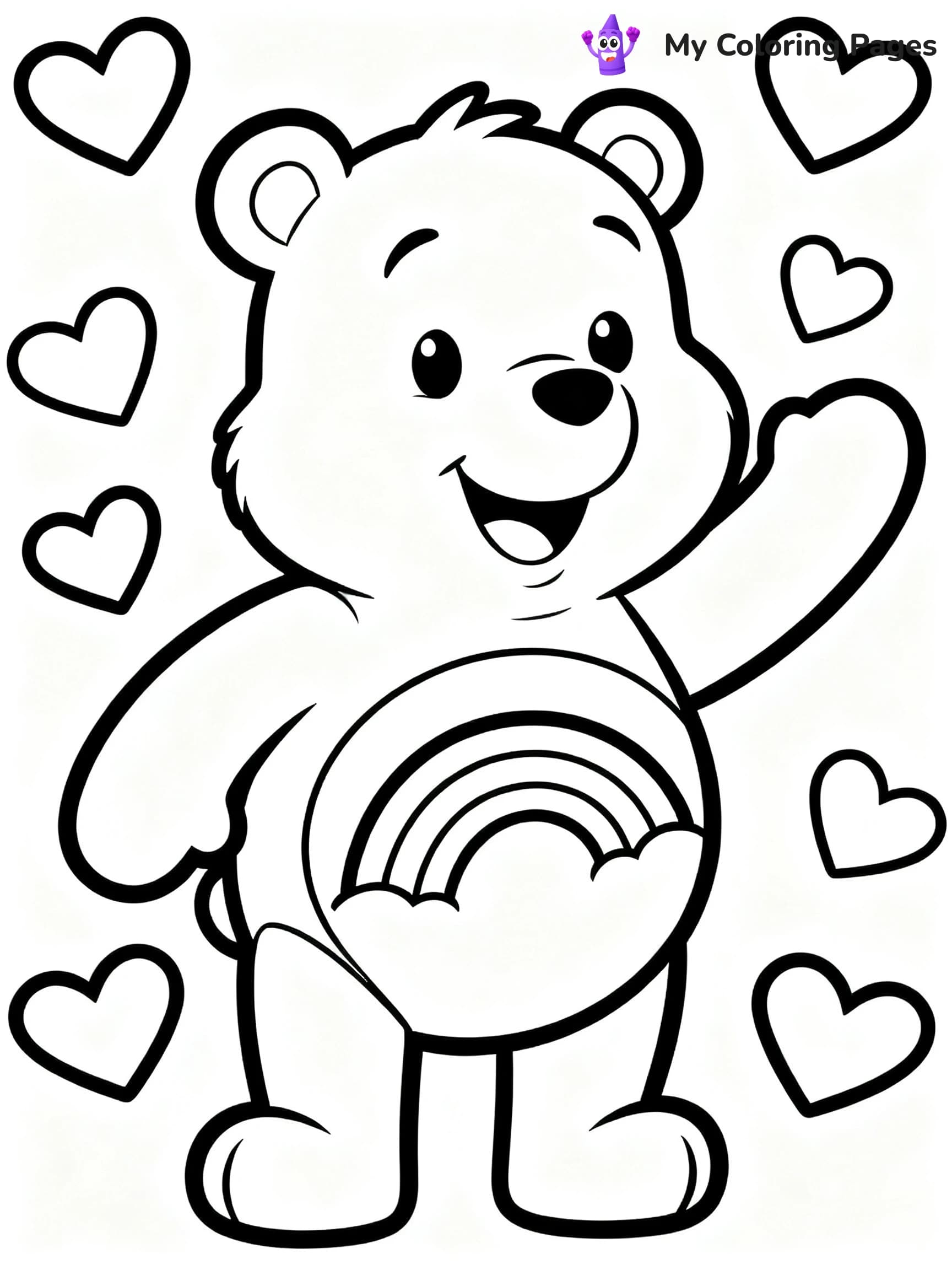 Cheer Bear Coloring Pages - 7