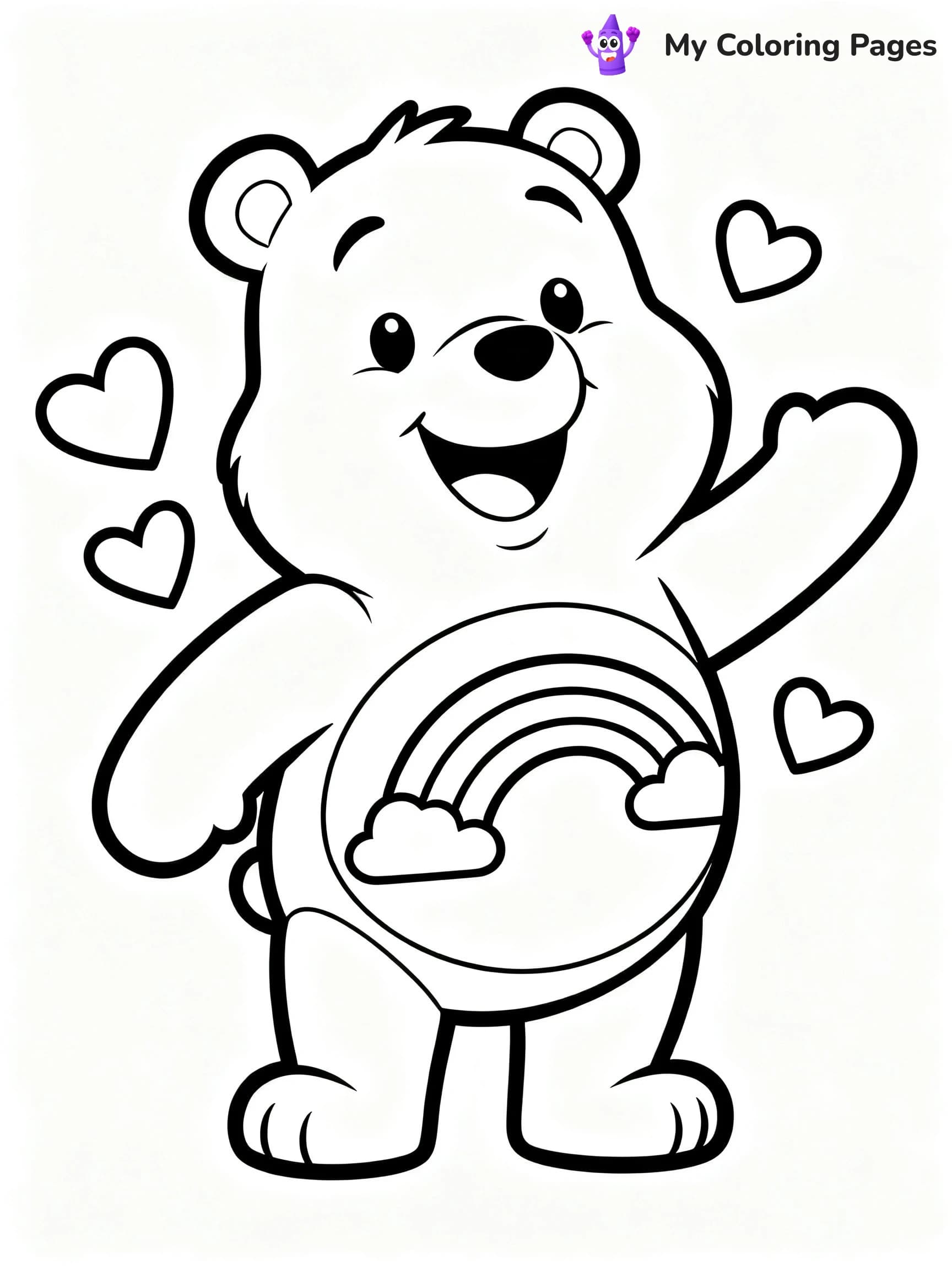 Cheer Bear Coloring Pages - 6