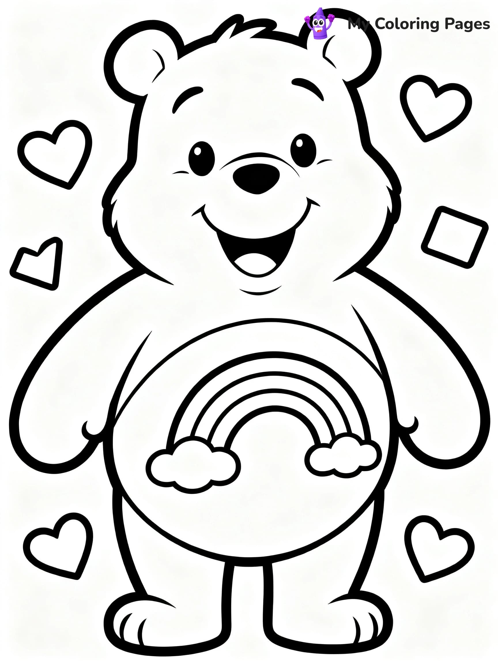 Cheer Bear Coloring Pages - 4