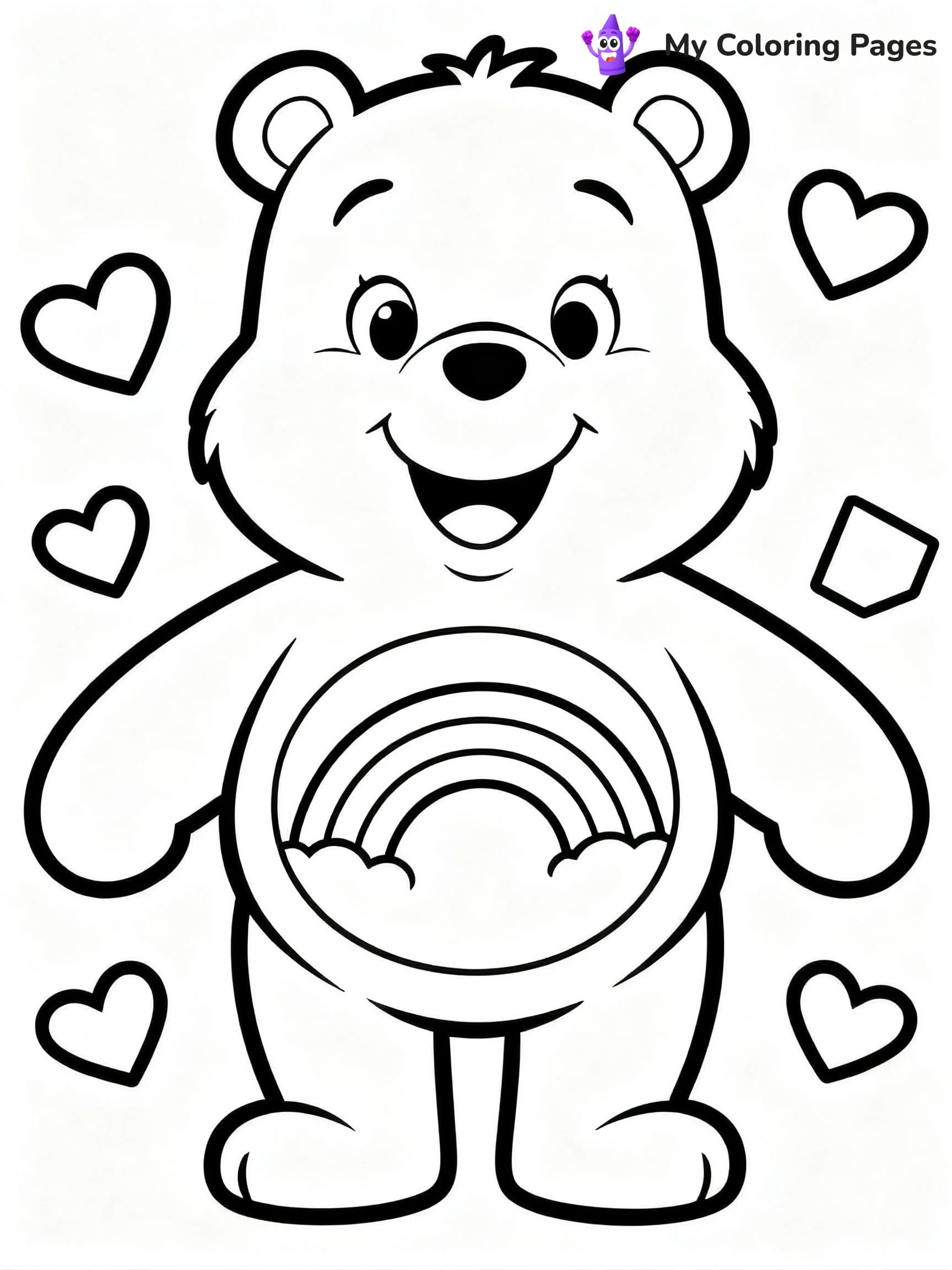 Cheer Bear Coloring Pages - 3