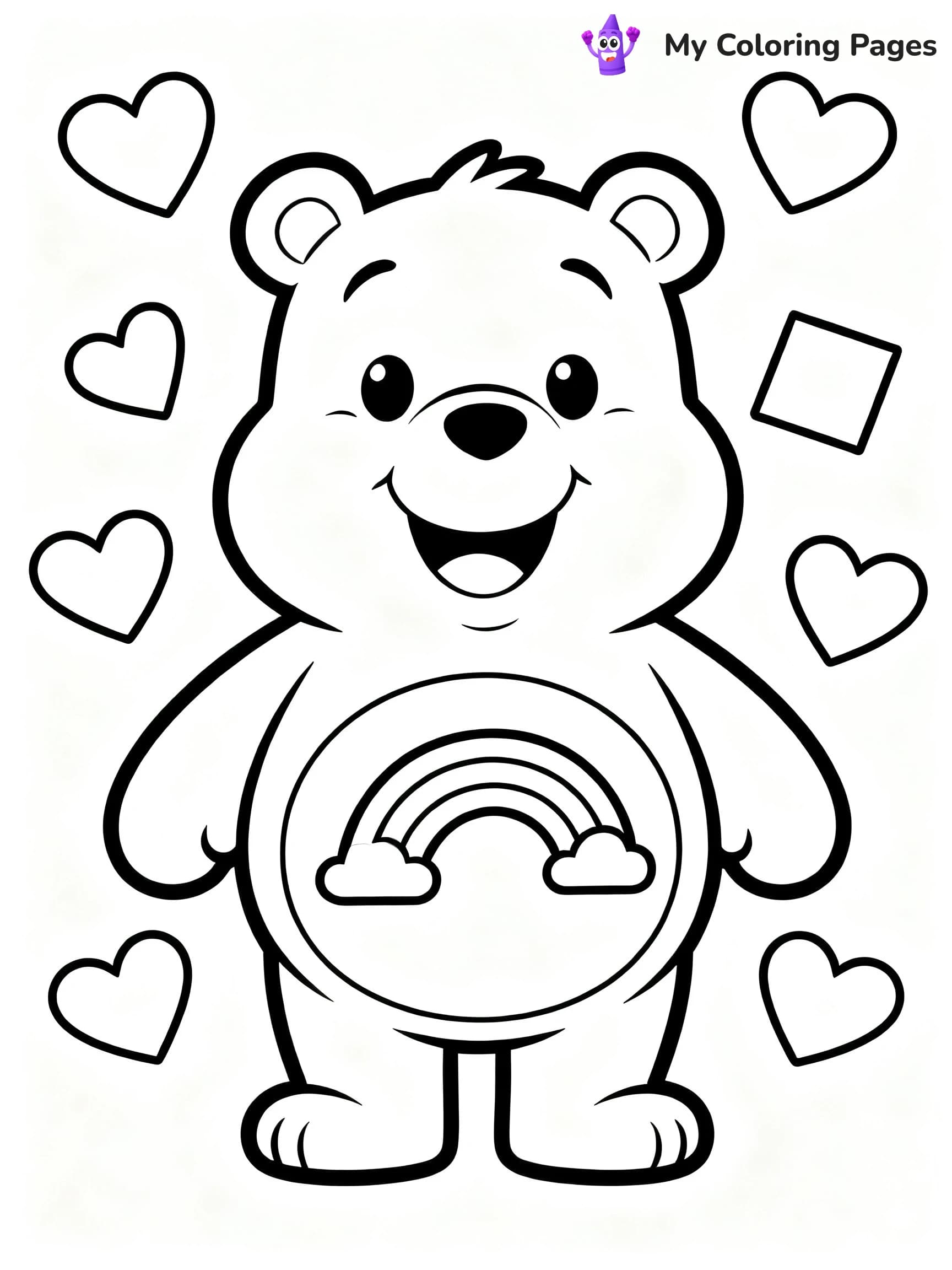 Cheer Bear Coloring Pages - 2
