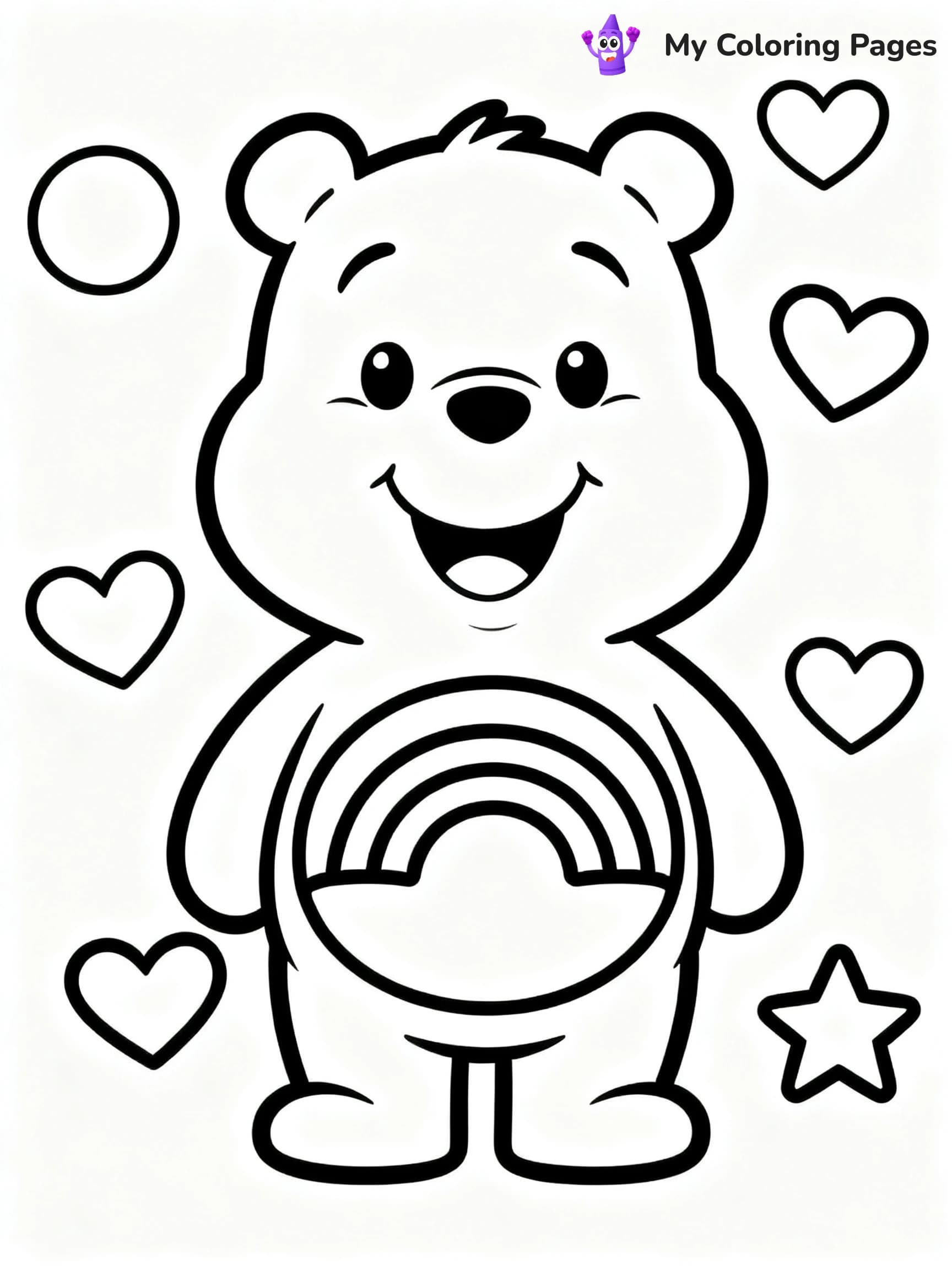 Cheer Bear Coloring Pages - 1
