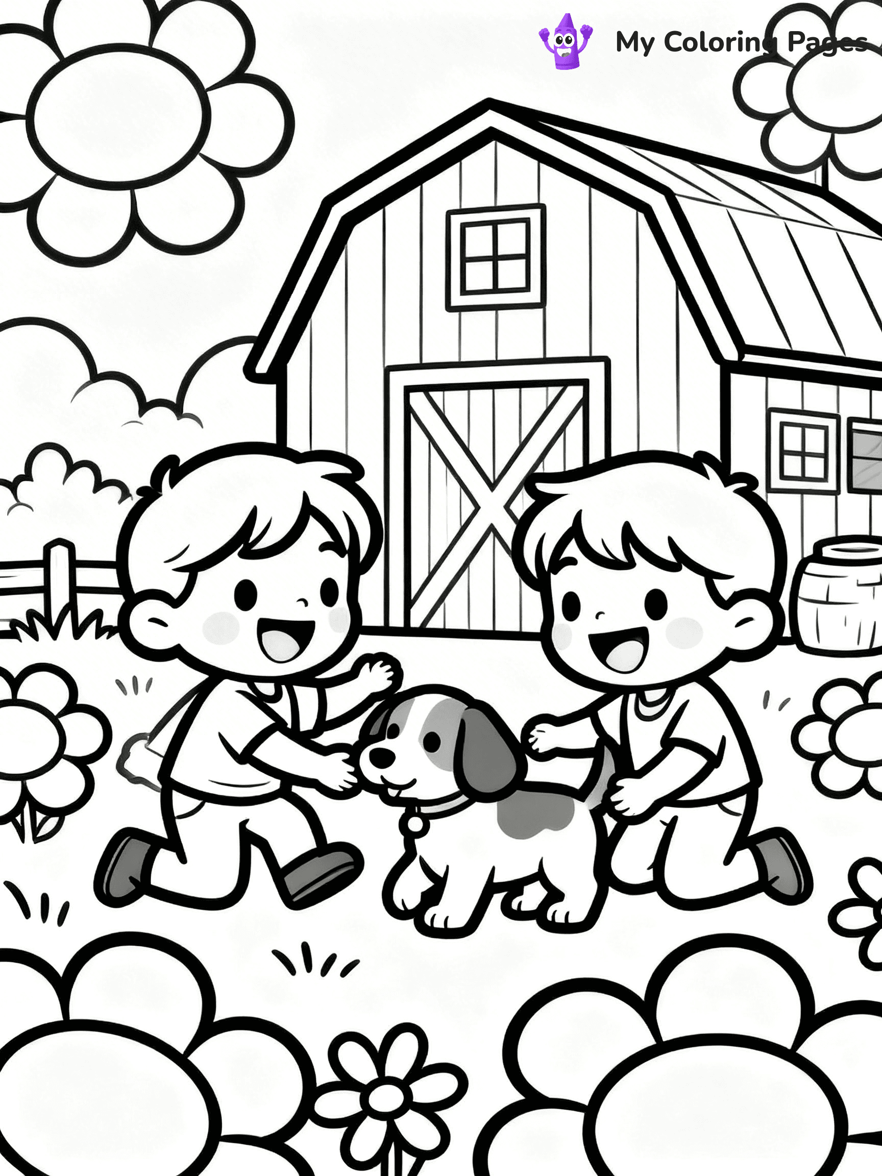 Barn Coloring Pages - 17