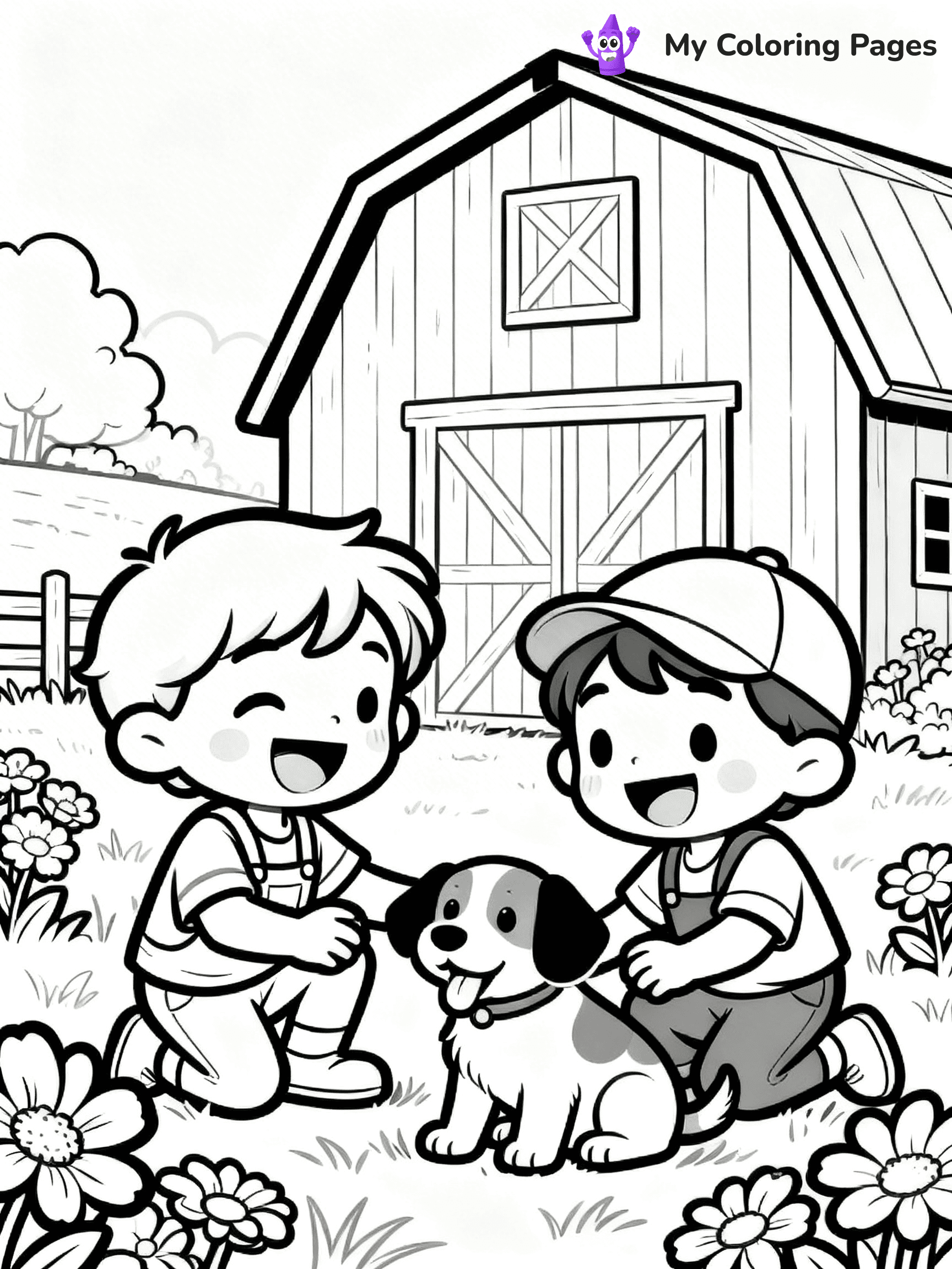 Barn Coloring Pages - 15