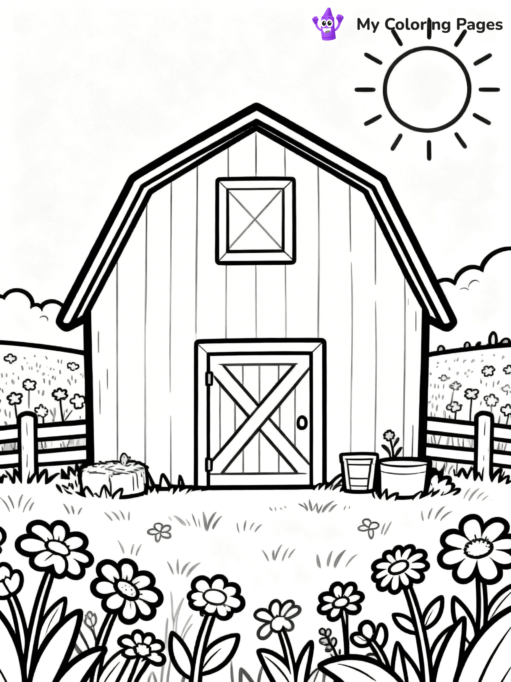Barn Coloring Pages - 12