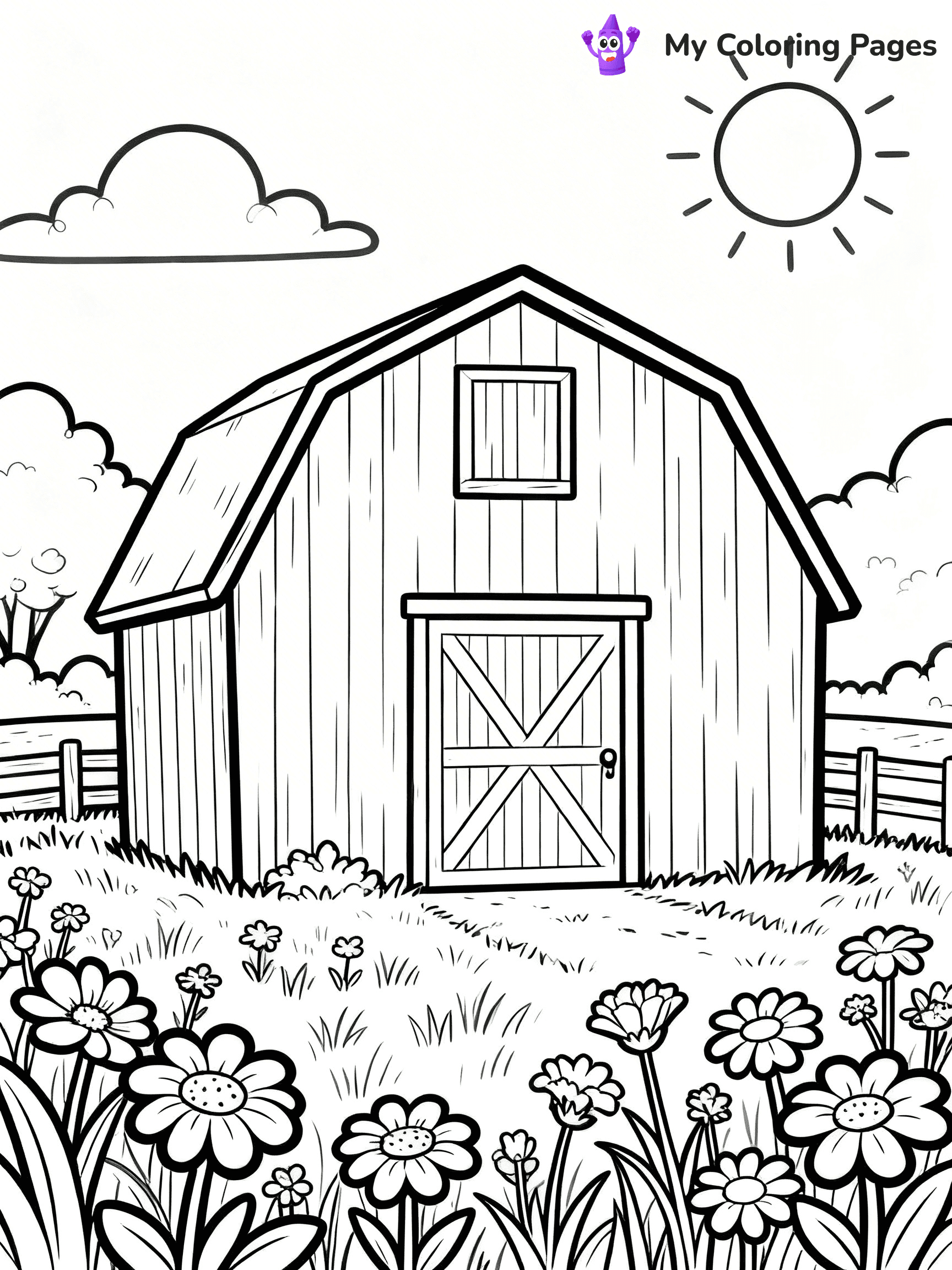 Barn Coloring Pages - 9