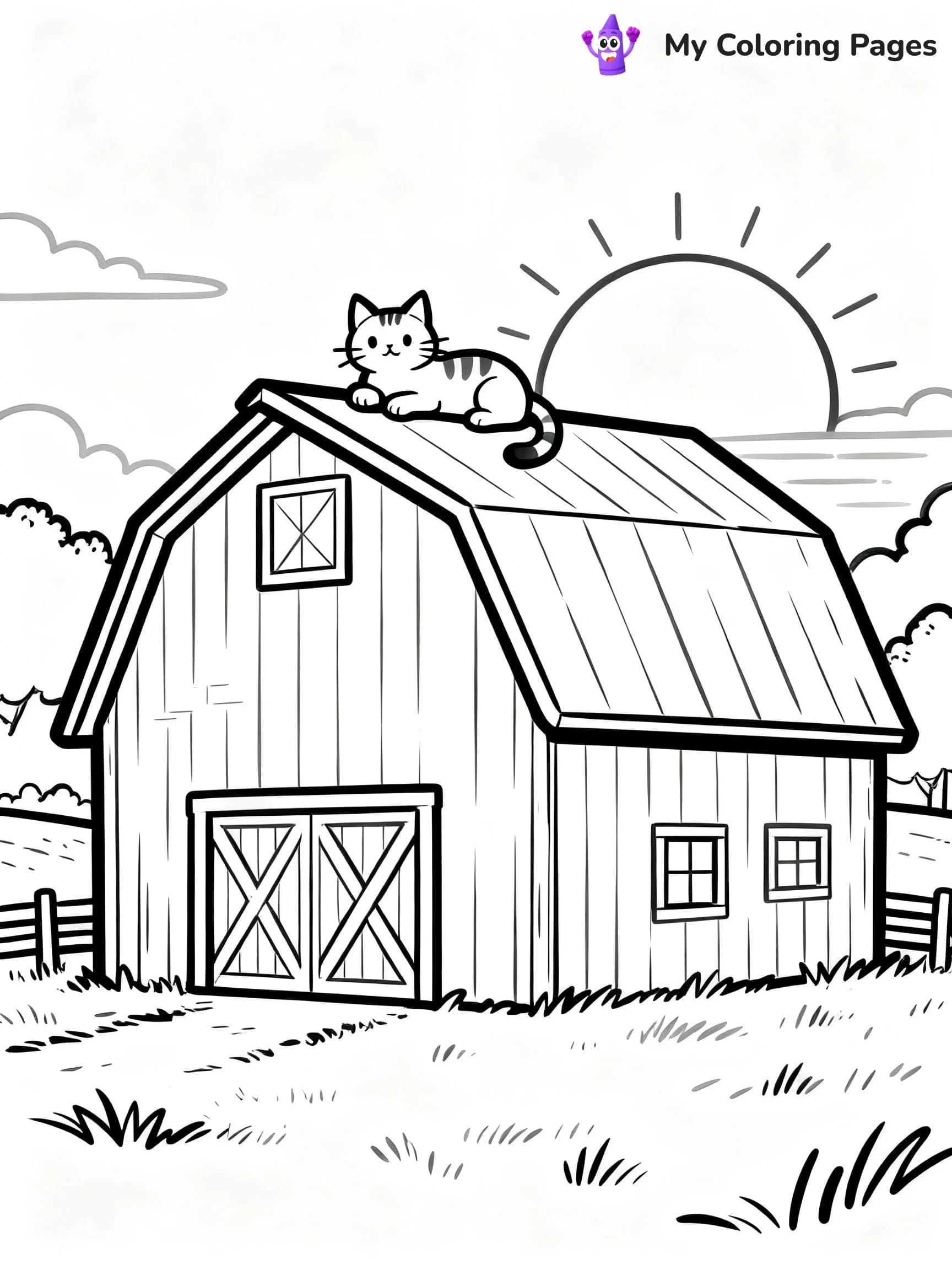 Barn Coloring Pages - 3