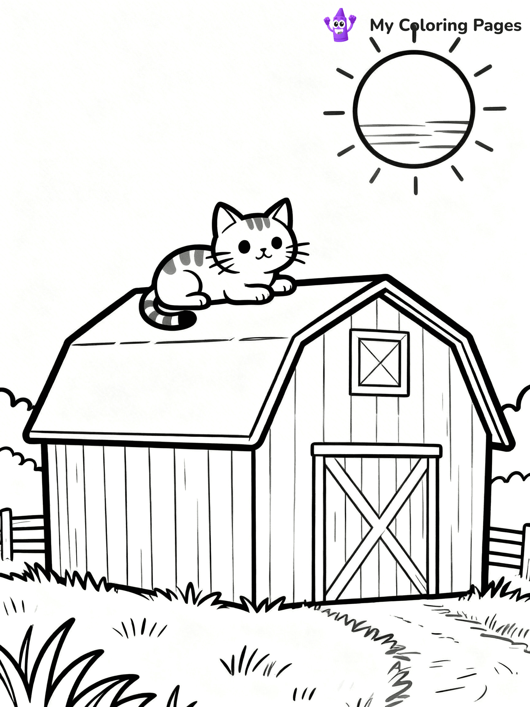 Barn Coloring Pages - 1