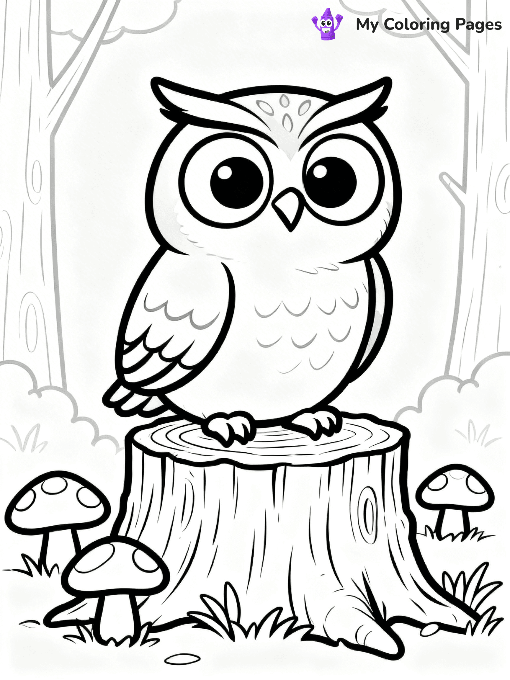 Easy Bird Coloring Pages - 349