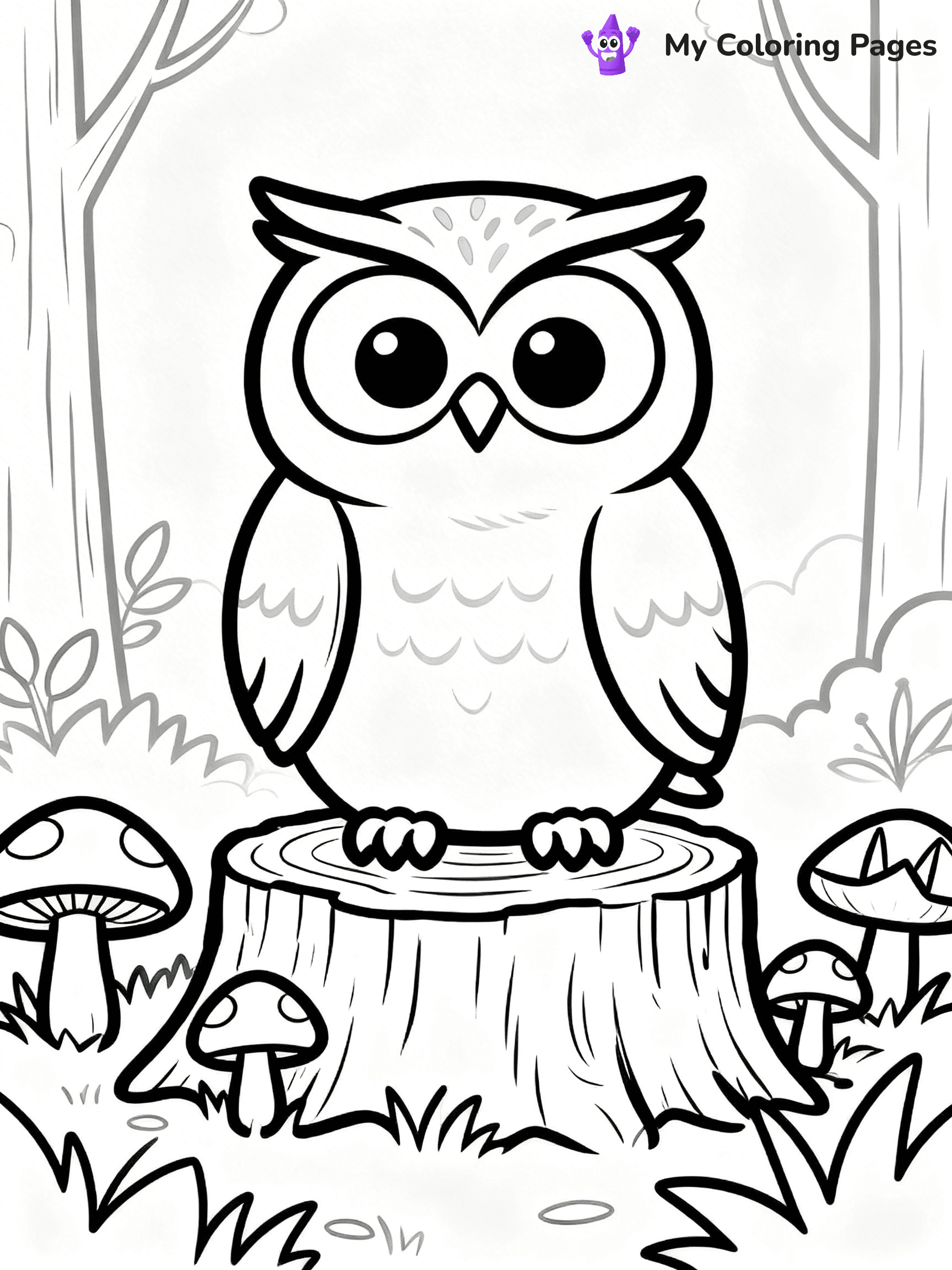 Easy Bird Coloring Pages - 347