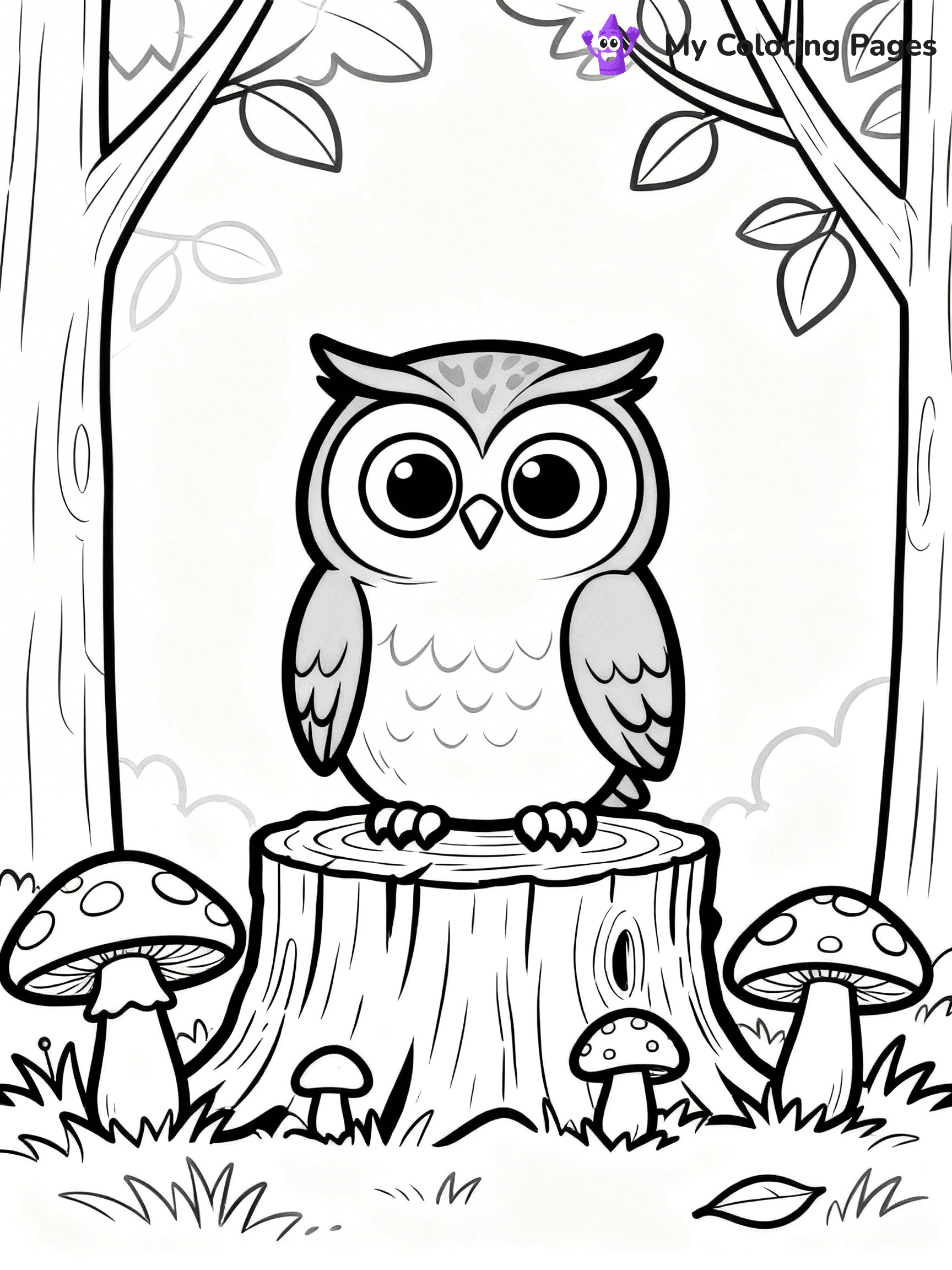 Easy Bird Coloring Pages - 343