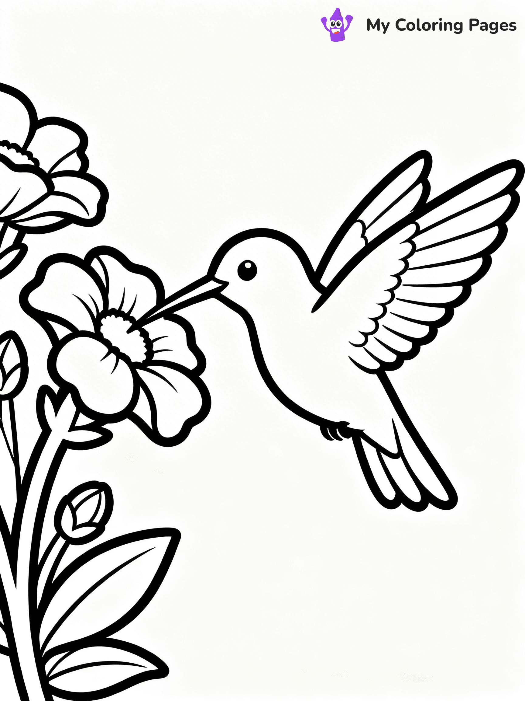 Easy Bird Coloring Pages - 342