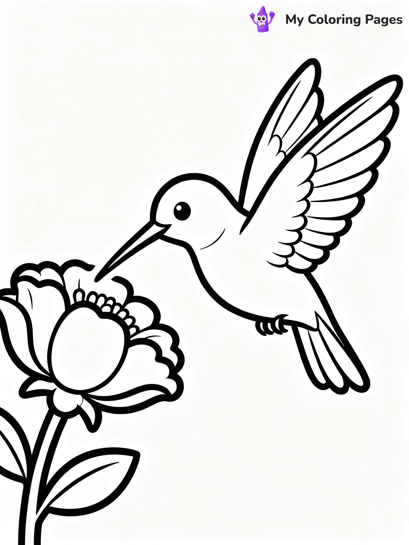 Easy Bird Coloring Pages - 340