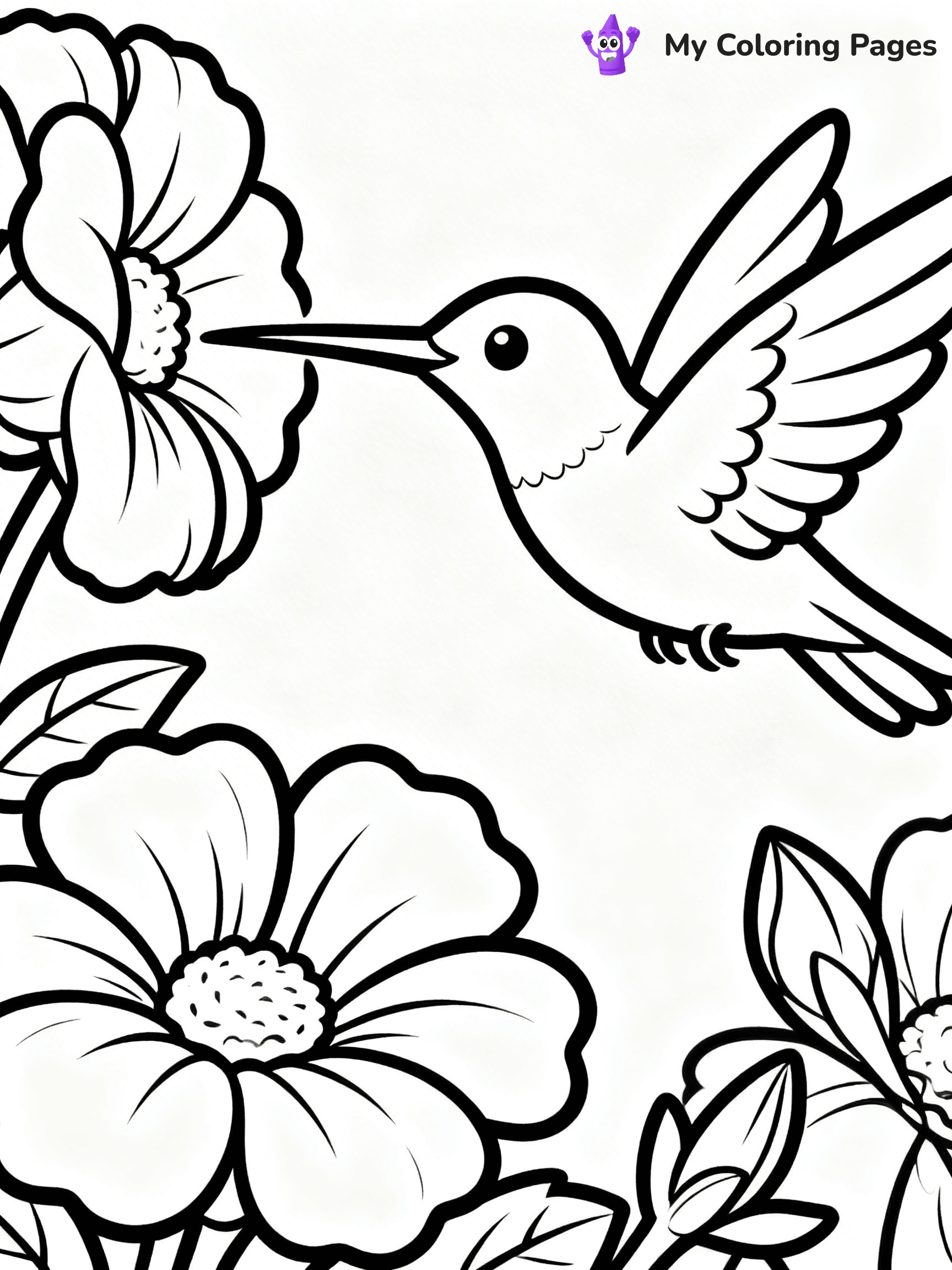 Easy Bird Coloring Pages - 338