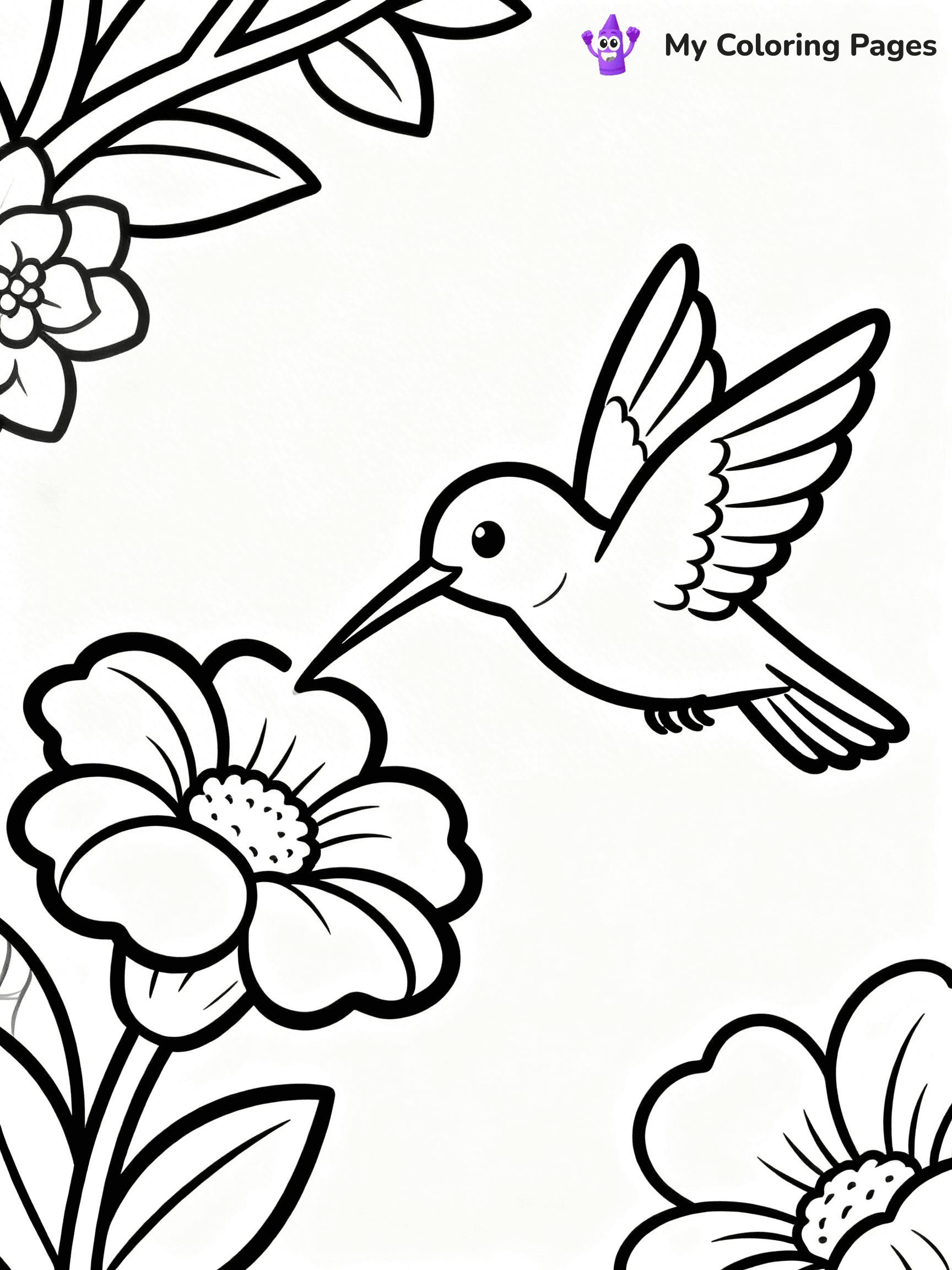 Easy Bird Coloring Pages - 337