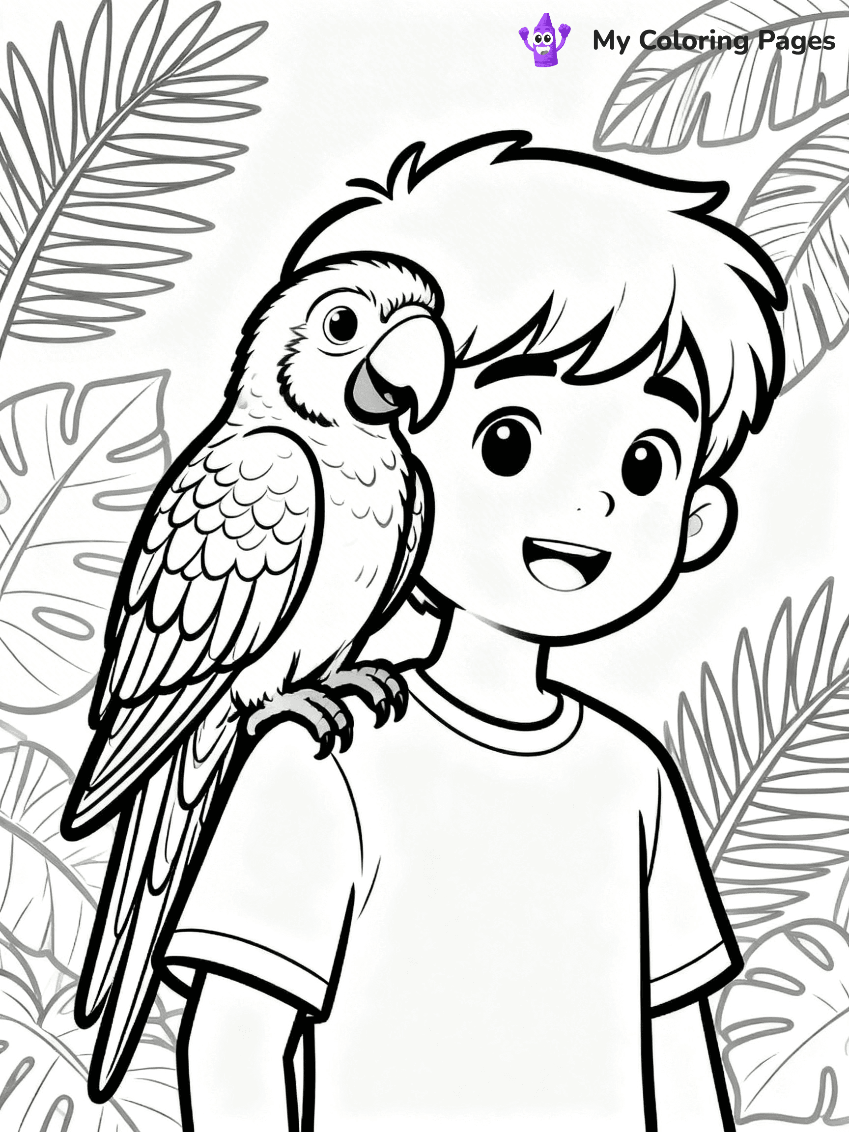 Easy Bird Coloring Pages - 330