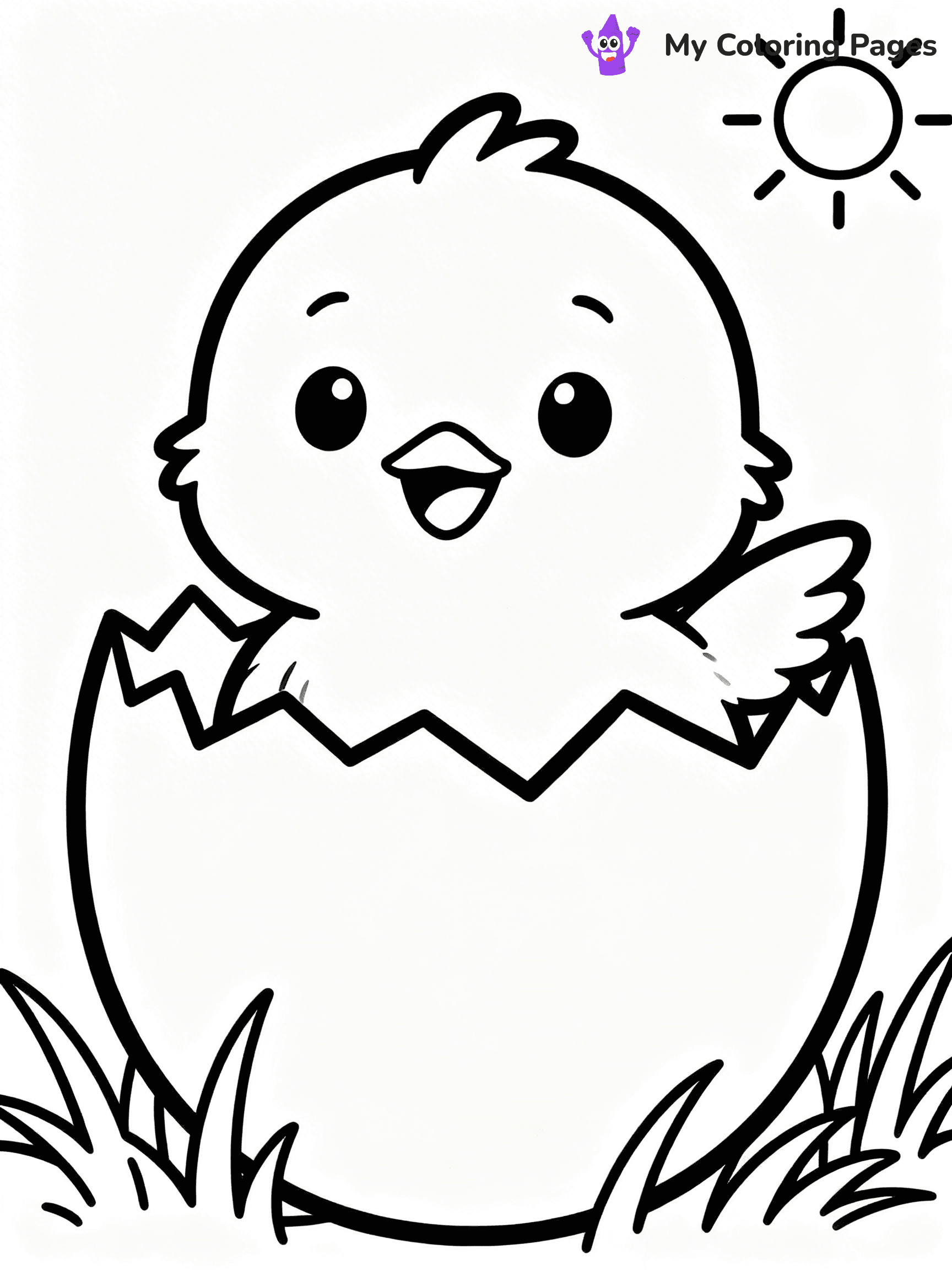 Easy Bird Coloring Pages - 313