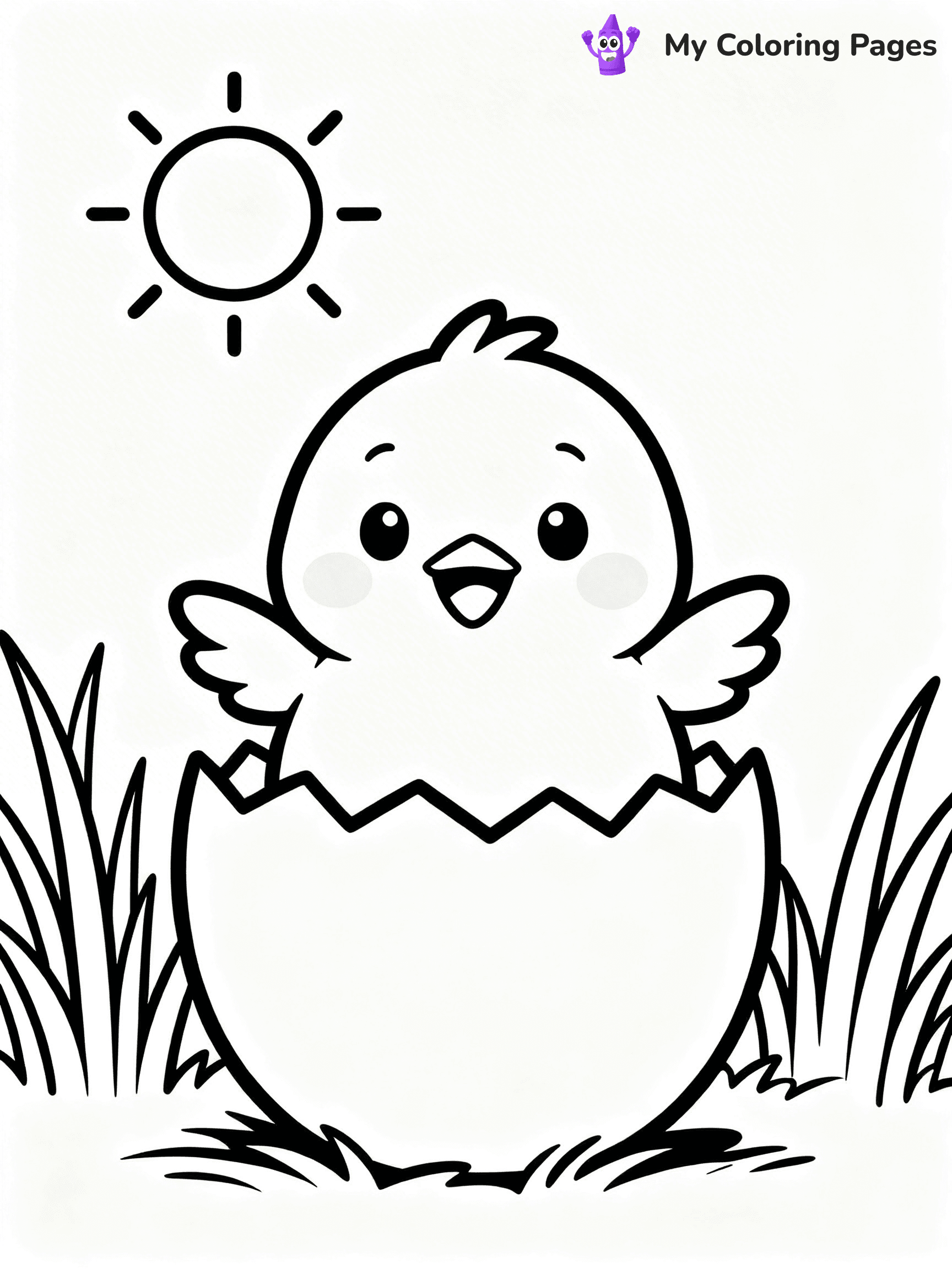 Easy Bird Coloring Pages - 311