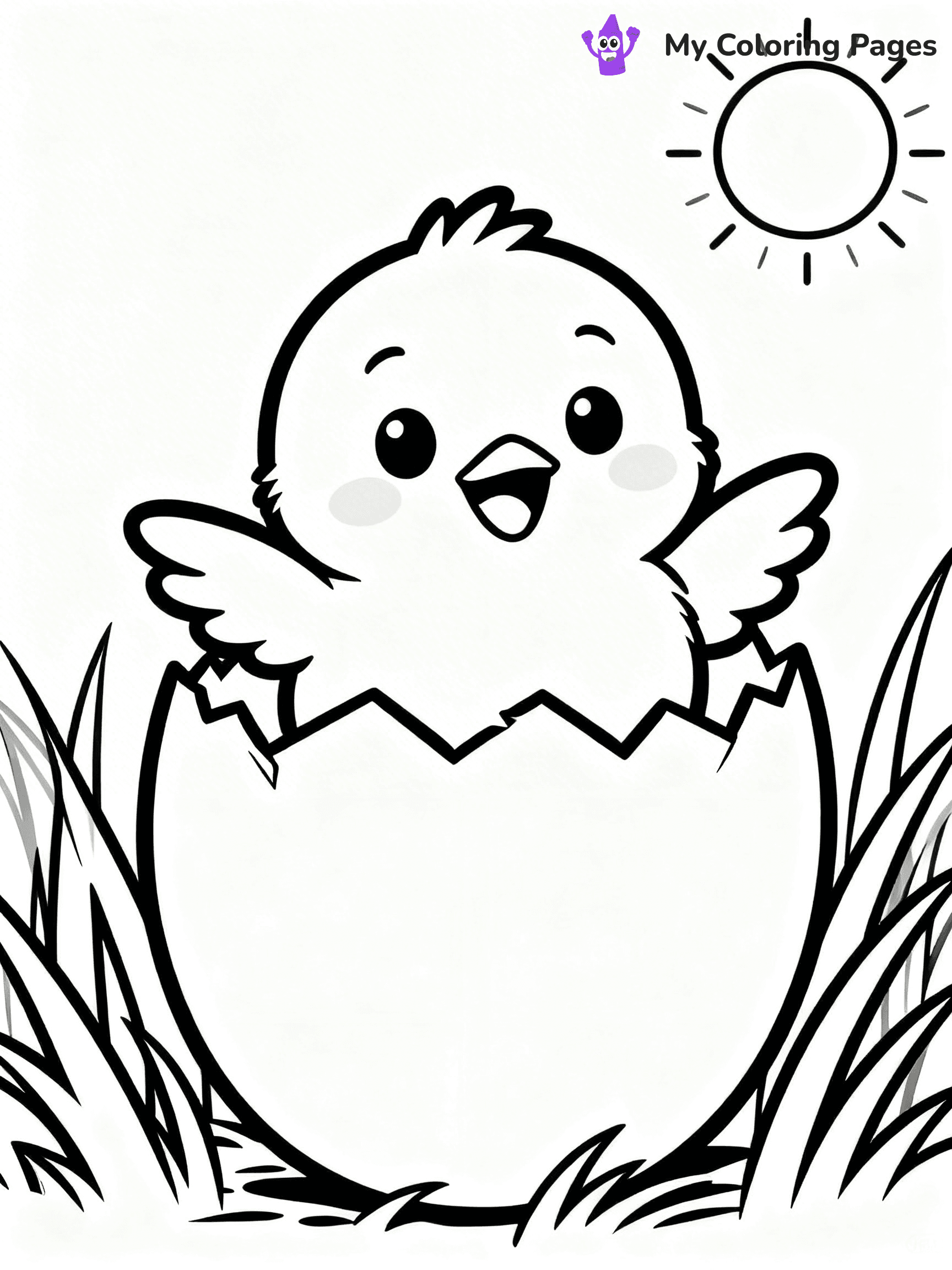 Easy Bird Coloring Pages - 309